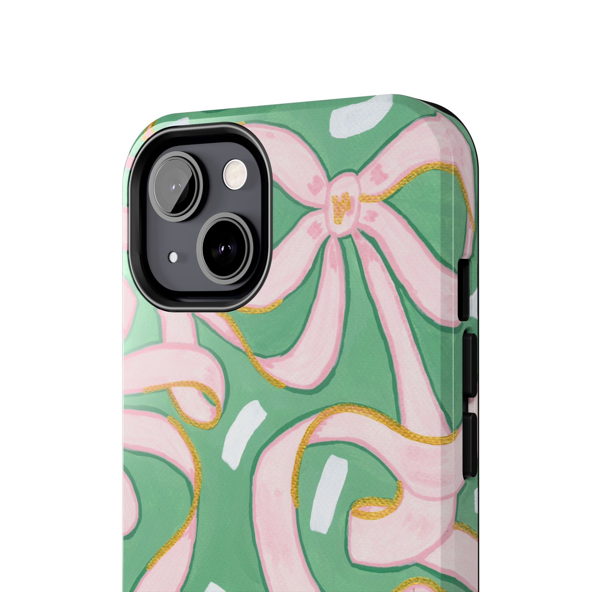 Pink and Green Bows Tough Case [iPhone 14 - iPhone 11]