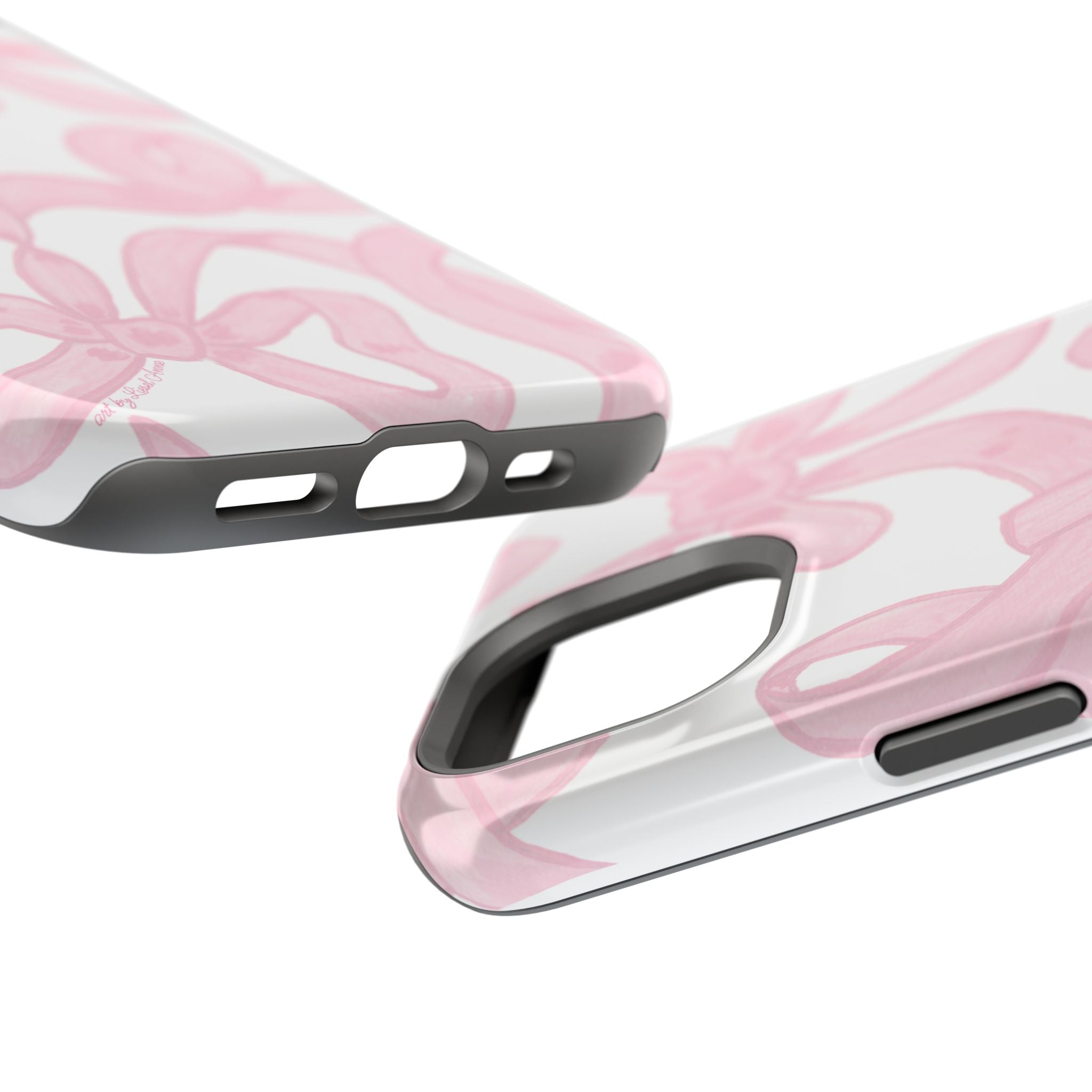 Pink & White Bows MagSafe Tough Case  [iPhone 13 - iPhone 16]