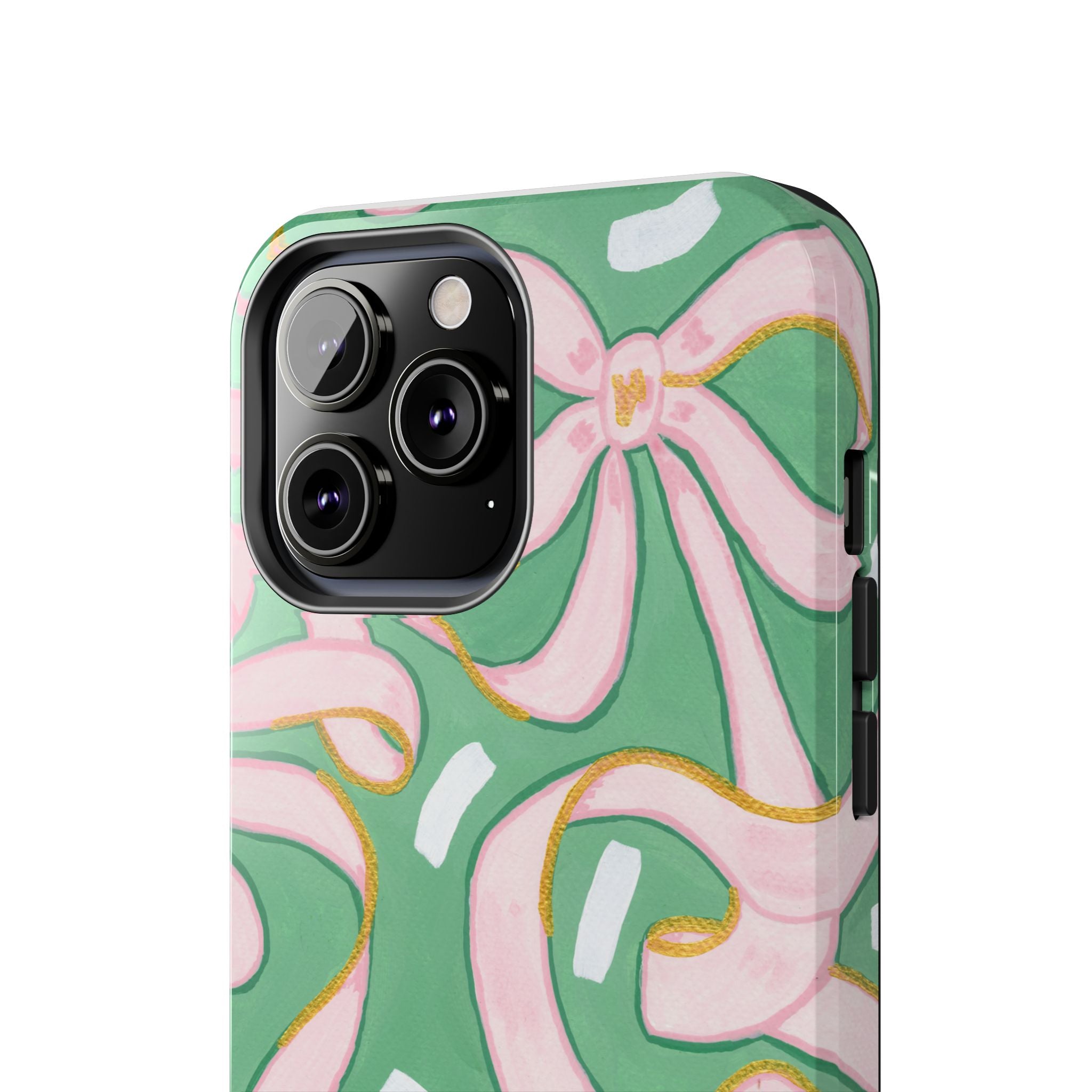 Pink and Green Bows Tough Case [iPhone 14 - iPhone 11]