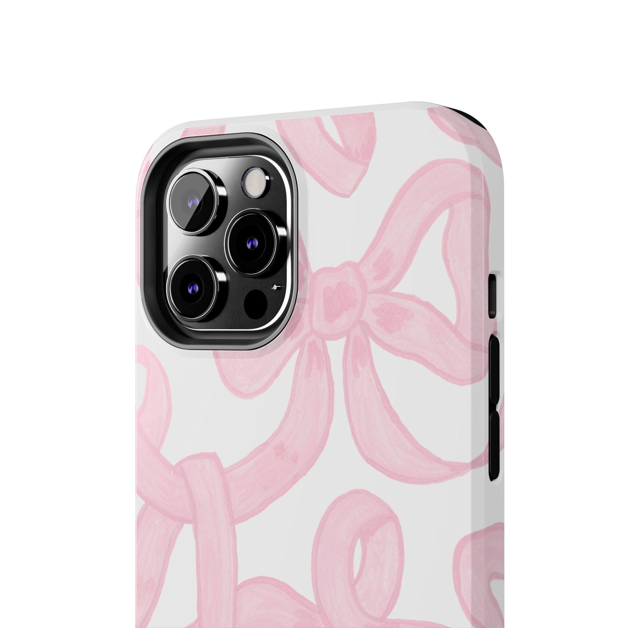 Pink Bows Phone Case - Tough Dual Layer Protection for iPhone 11 to 14