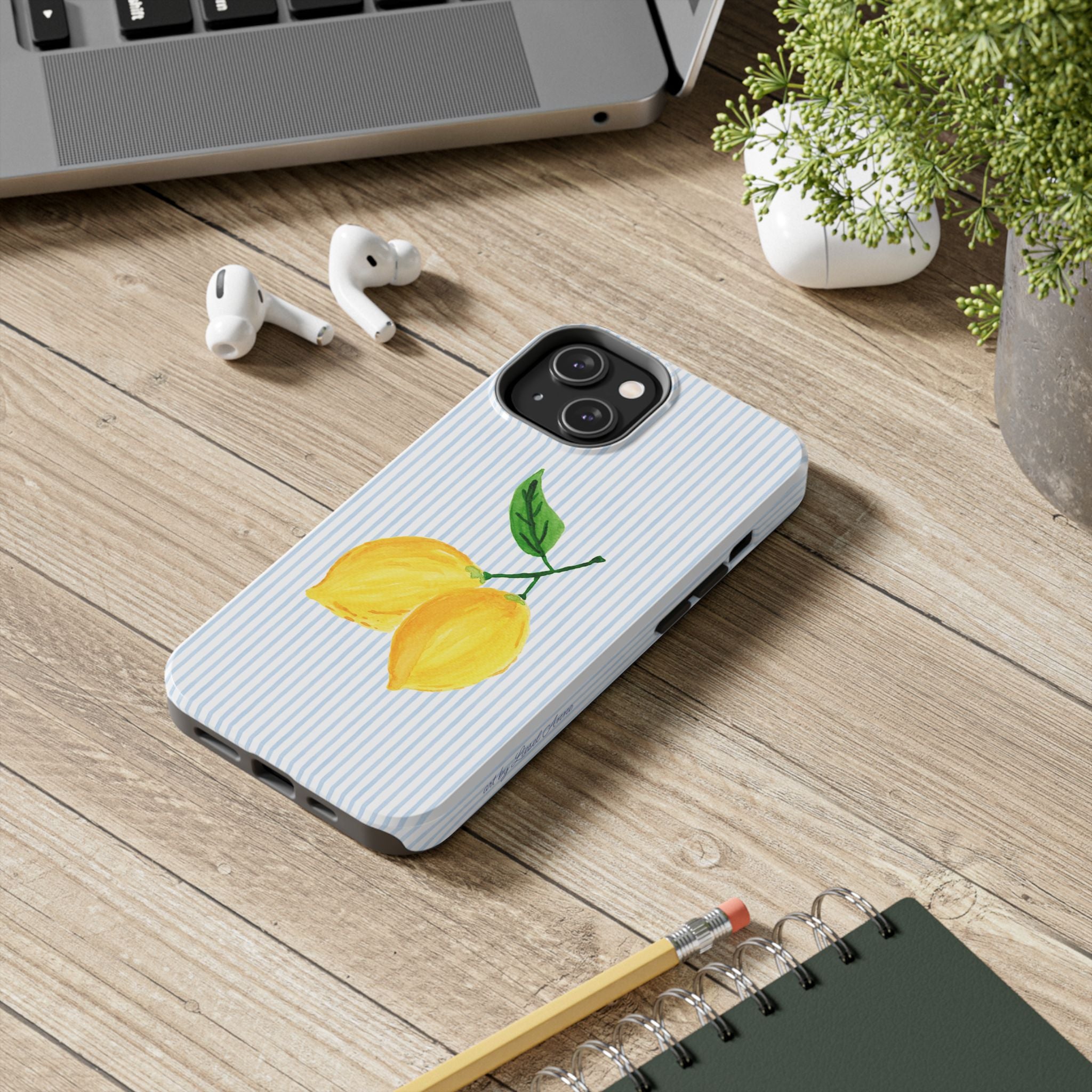 LEMON STRIPE TOUGH CASE [IPHONE 14 - IPHONE 11]