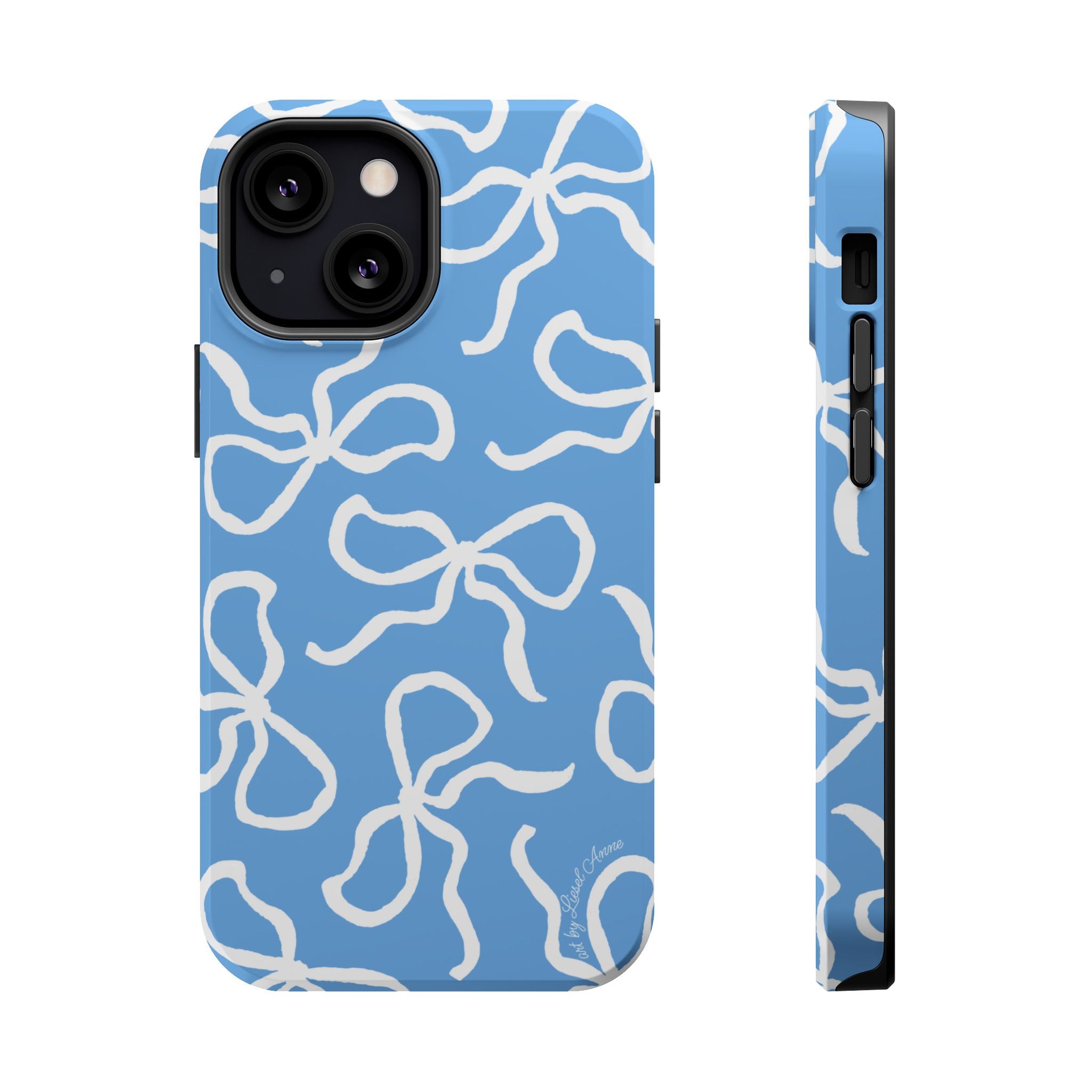 Blue & White Bows MagSafe Tough Case [iPhone 13 - iPhone 16]