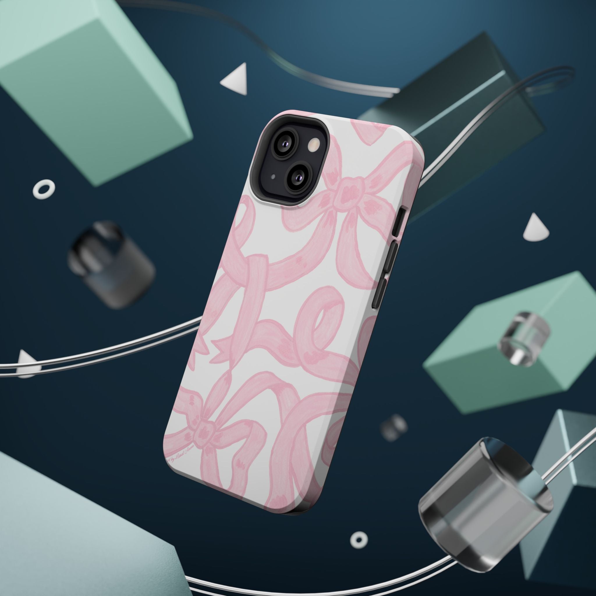 Pink & White Bows MagSafe Tough Case  [iPhone 13 - iPhone 16]