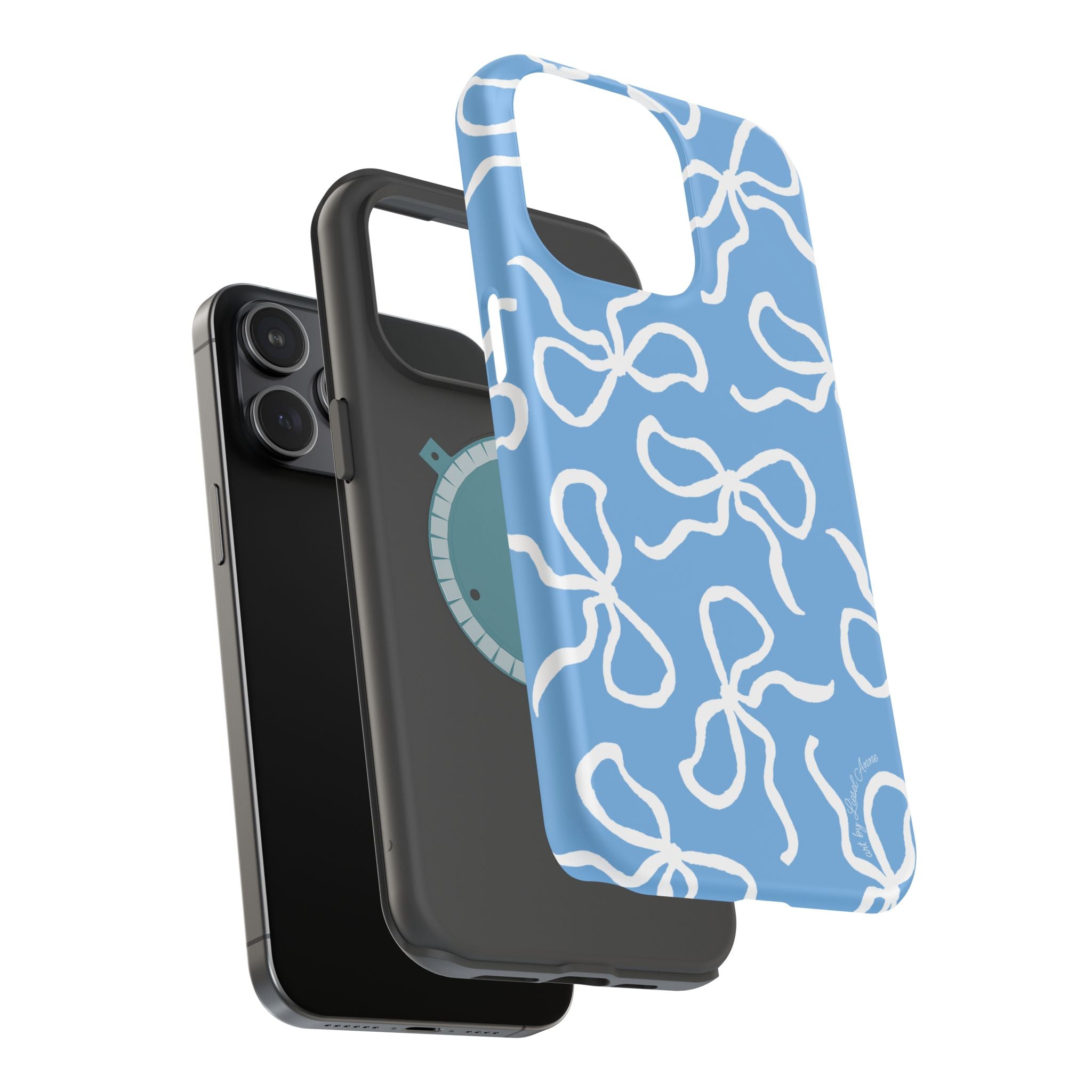 Blue & White Bows MagSafe Tough Case [iPhone 13 - iPhone 16]