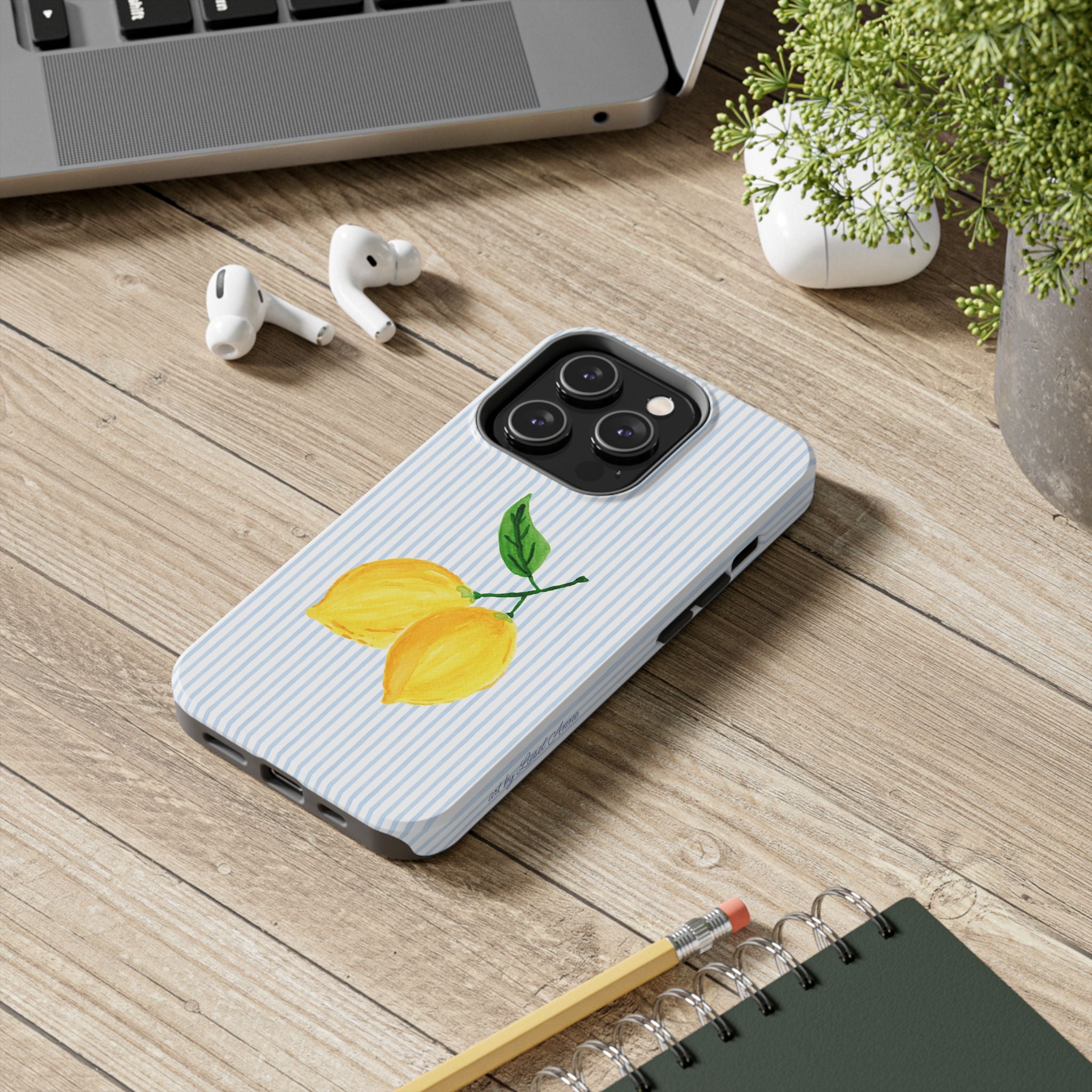 LEMON STRIPE TOUGH CASE [IPHONE 14 - IPHONE 11]