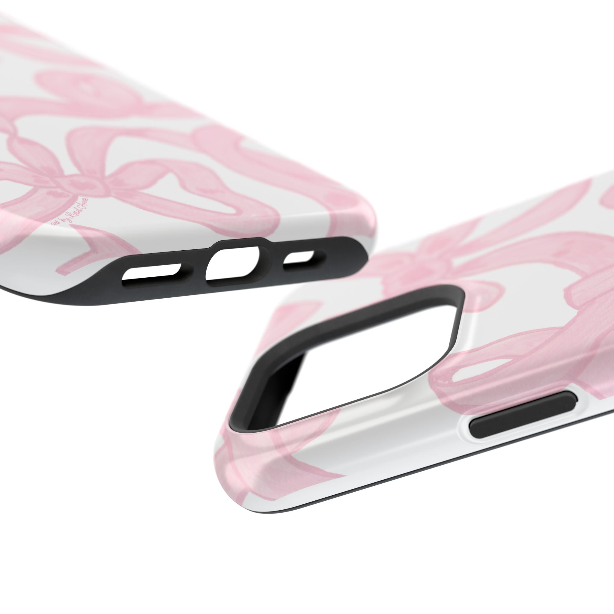 Pink & White Bows MagSafe Tough Case  [iPhone 13 - iPhone 16]
