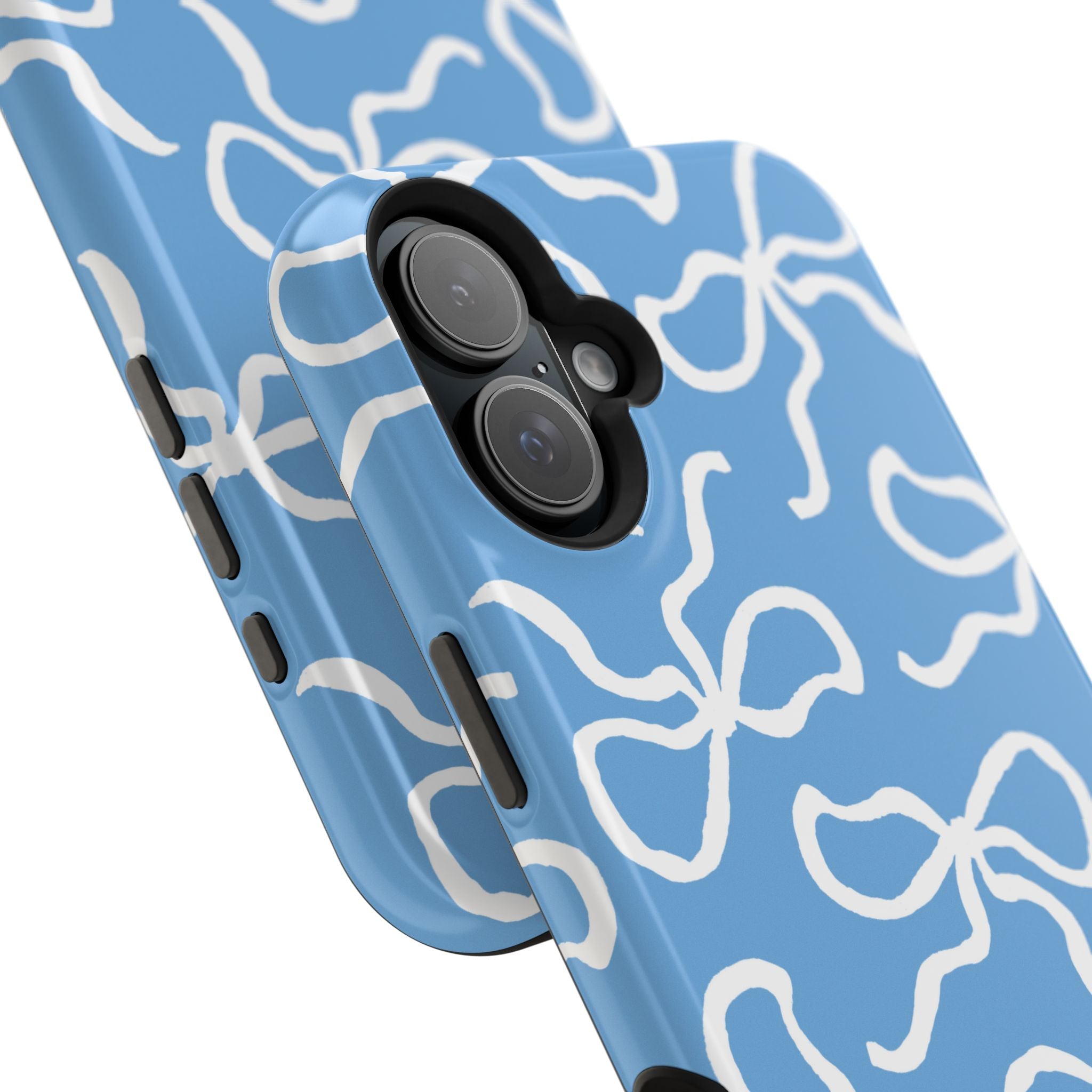 Blue & White Bows MagSafe Tough Case [iPhone 13 - iPhone 16]