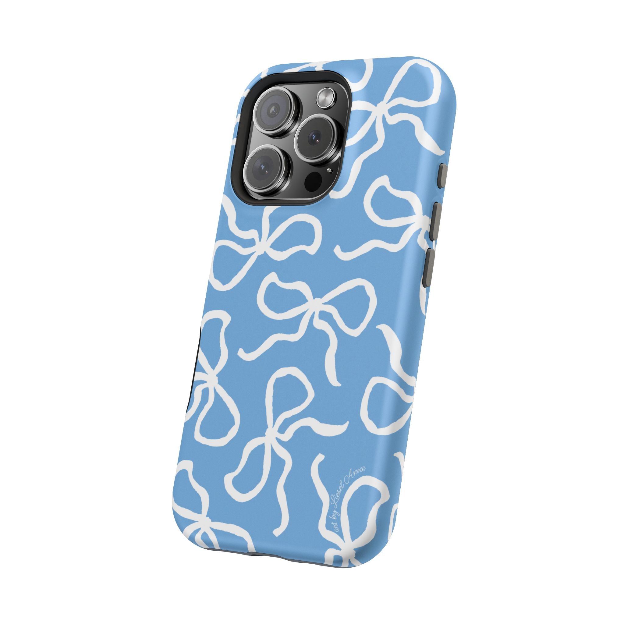 Blue & White Bows MagSafe Tough Case [iPhone 13 - iPhone 16]