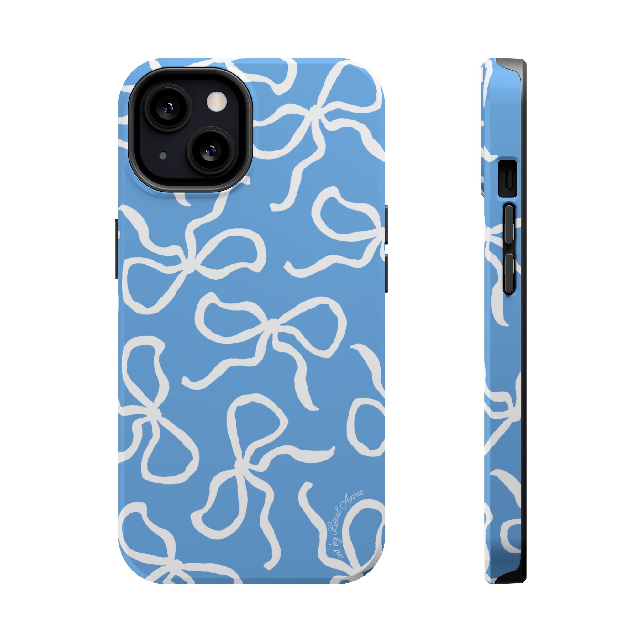 Blue & White Bows MagSafe Tough Case [iPhone 13 - iPhone 16]