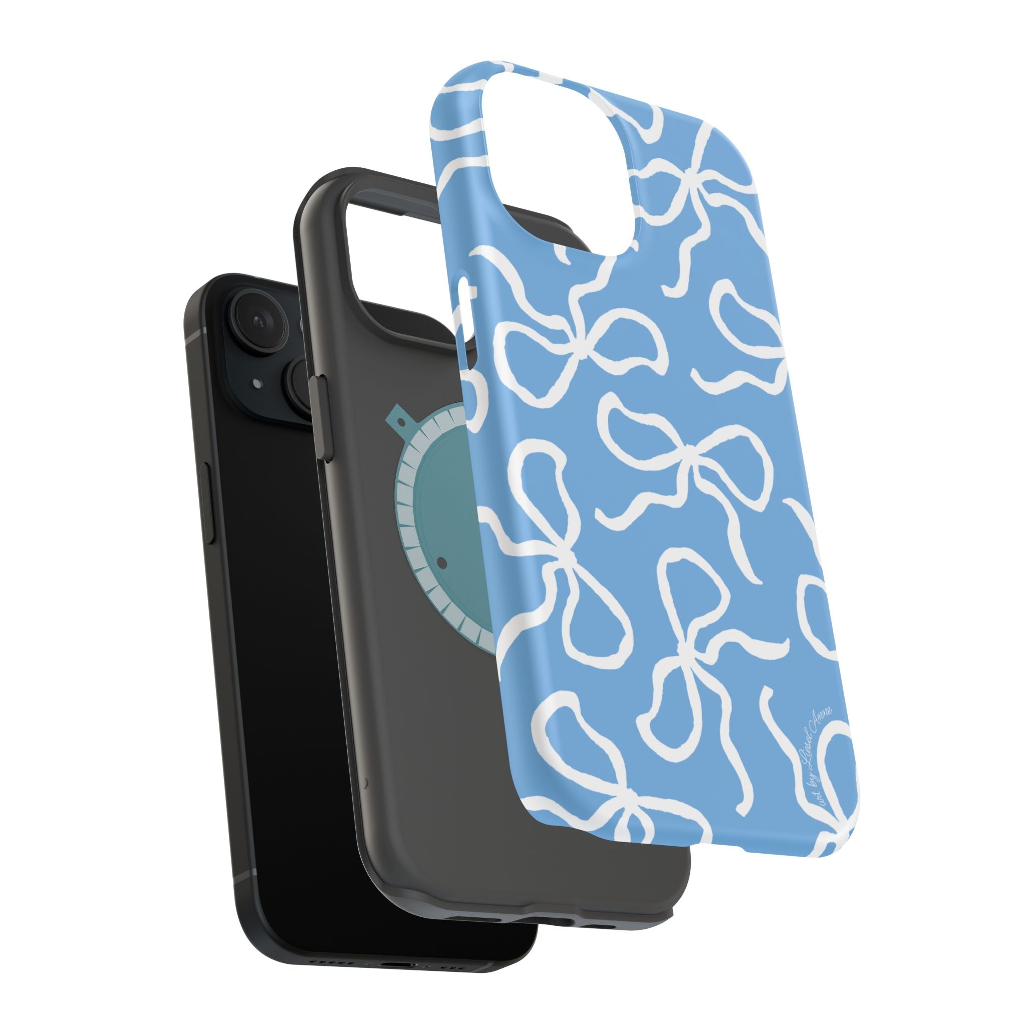 Blue & White Bows MagSafe Tough Case [iPhone 13 - iPhone 16]