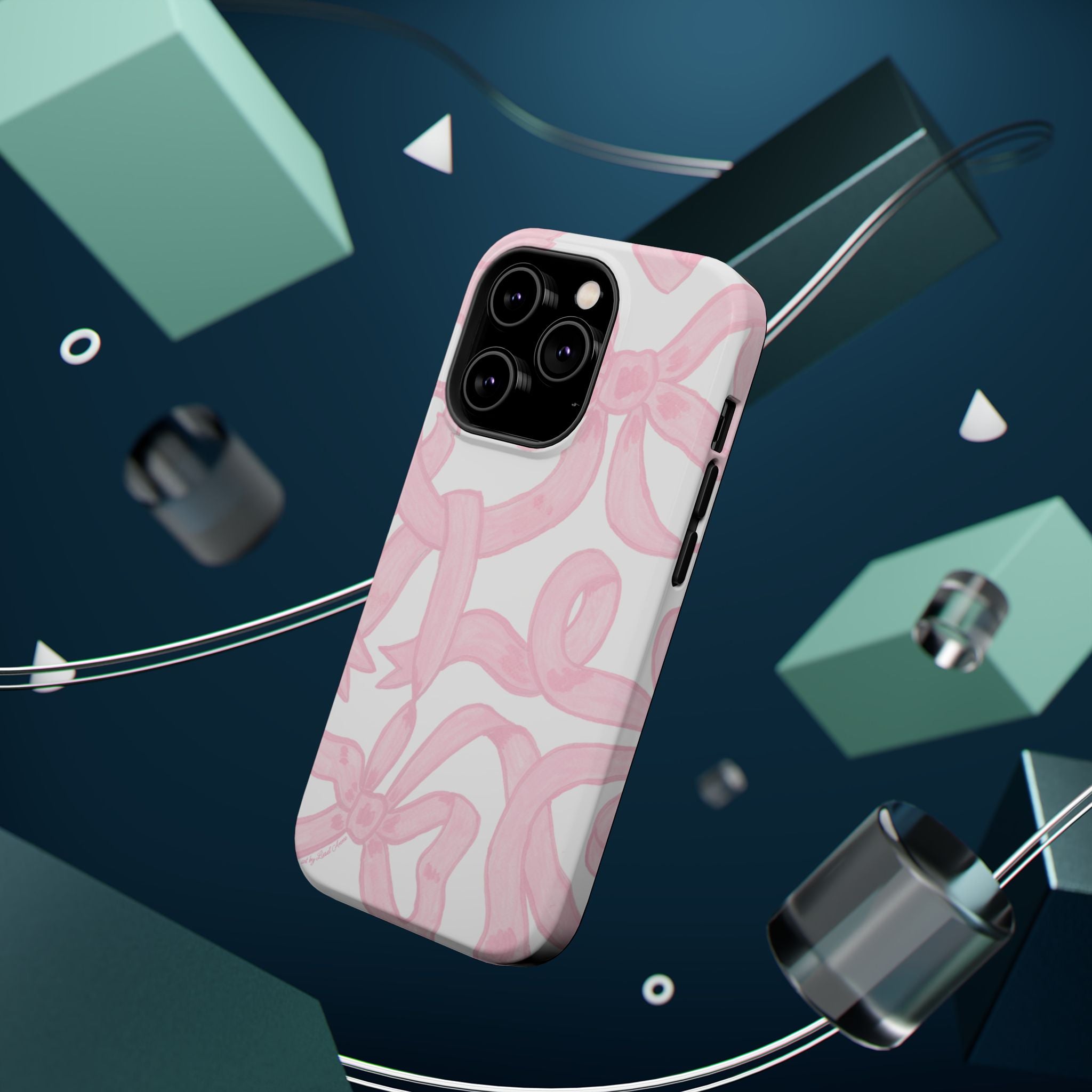 Pink & White Bows MagSafe Tough Case  [iPhone 13 - iPhone 16]
