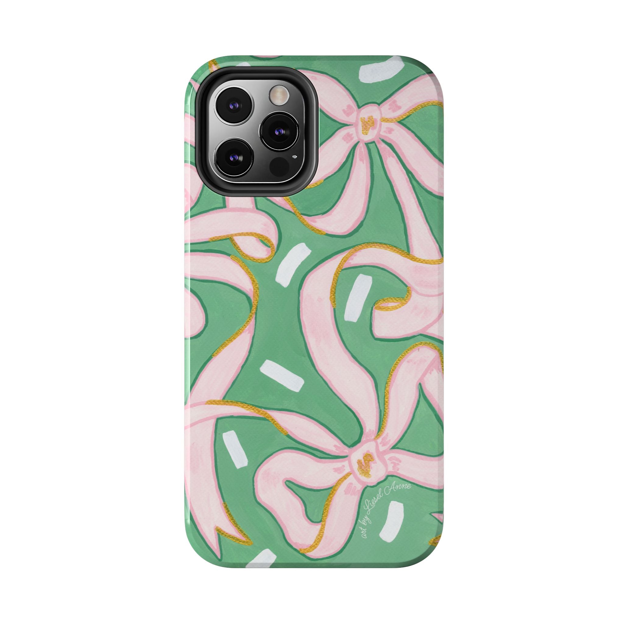 Pink and Green Bows Tough Case [iPhone 14 - iPhone 11]