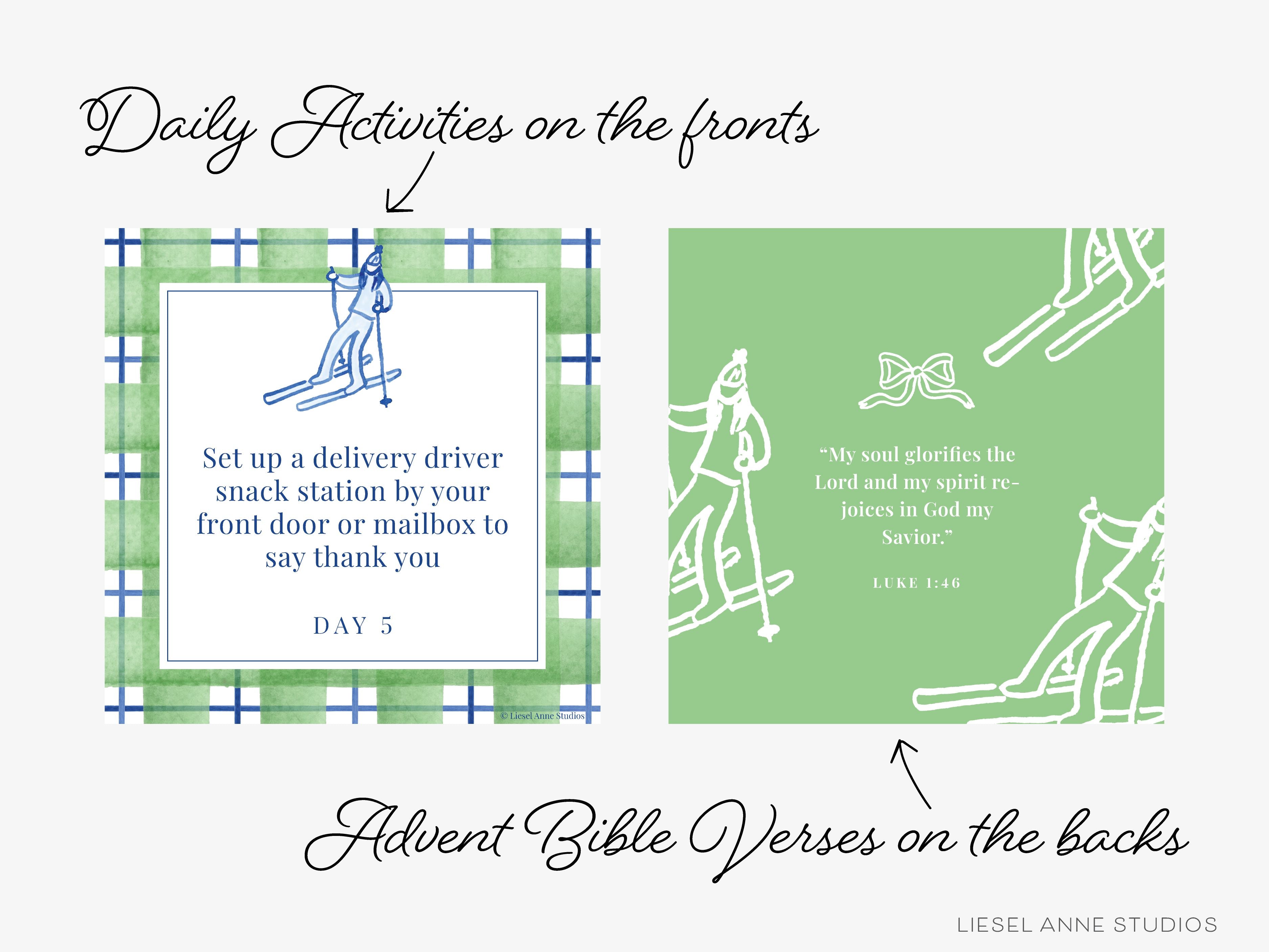 Advent Calendar Cards [Daily Activity + Scriptures]-The Singing Little Bird