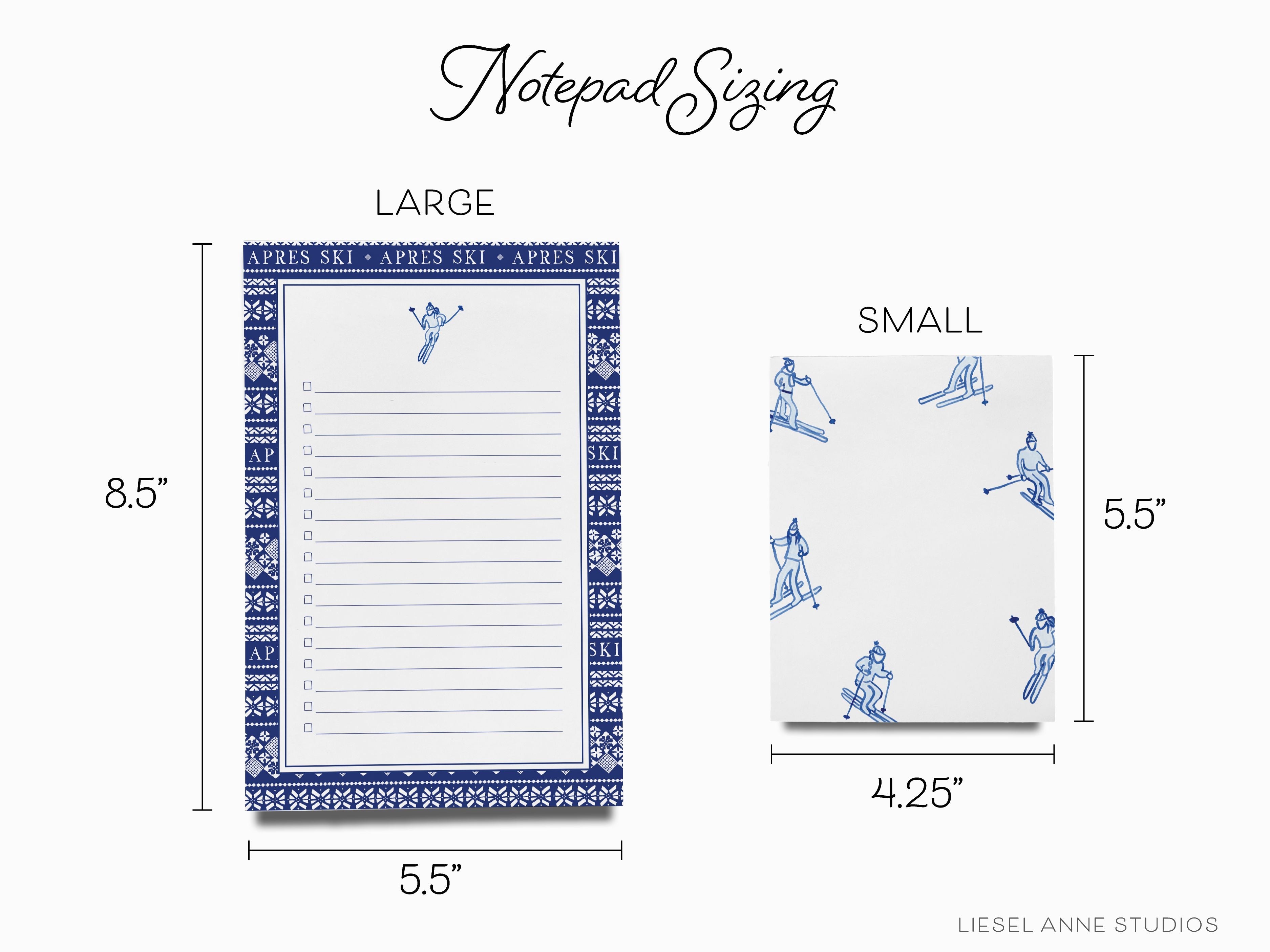 Après Ski Notepad-These notepads feature our hand-painted watercolor Après Ski sweater pattern, printed in the USA on a beautiful smooth stock. You choose which size you want (or bundled together for a beautiful gift set) and makes a great gift for the checklist and ski lover in your life.-The Singing Little Bird