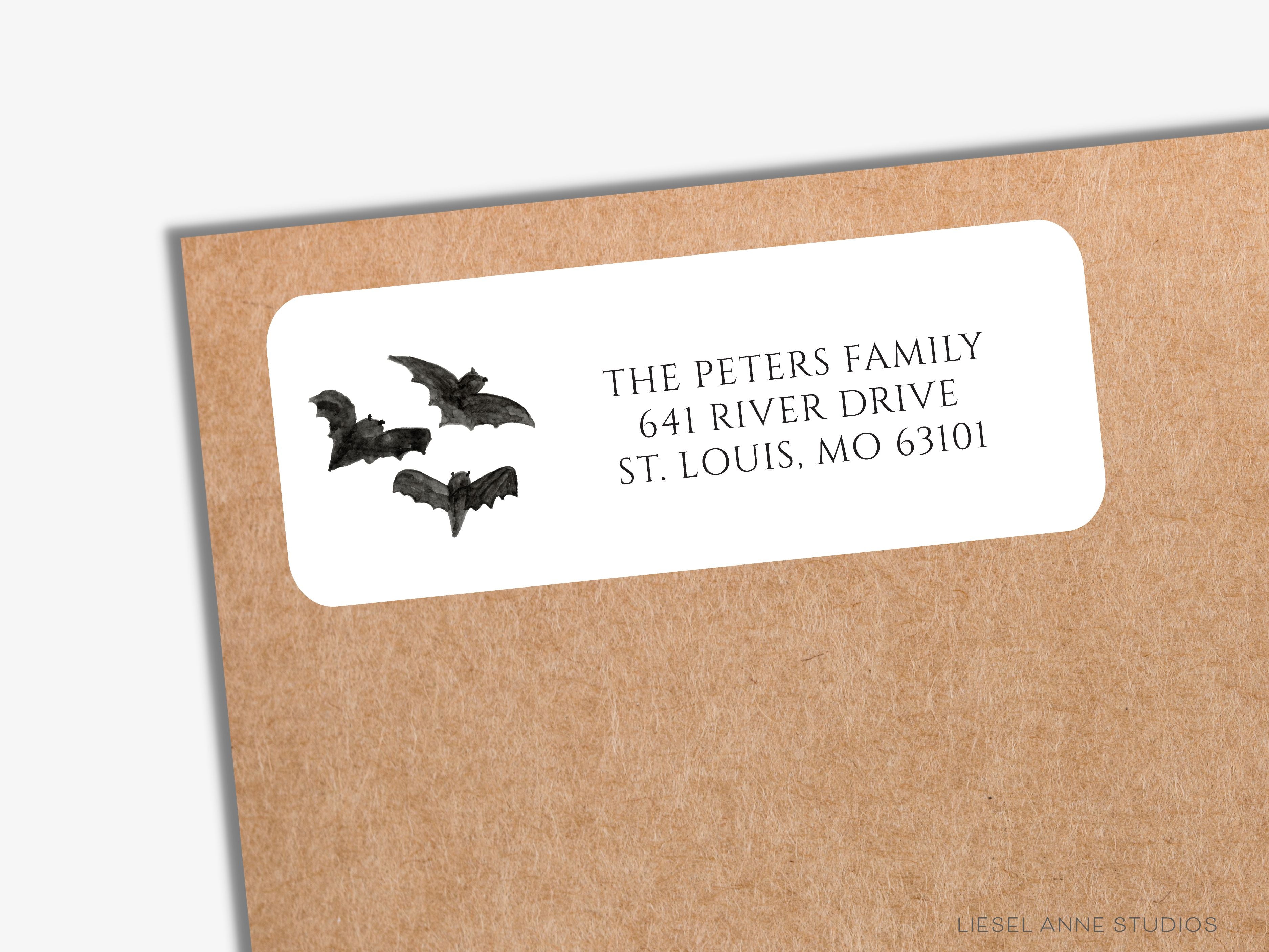 Bat Colony Return Address Labels-These personalized return address labels are 2.625" x 1" and feature our hand-painted watercolor bats, printed in the USA on beautiful matte finish labels. These make gifts for yourself or the Halloween lover. -The Singing Little Bird