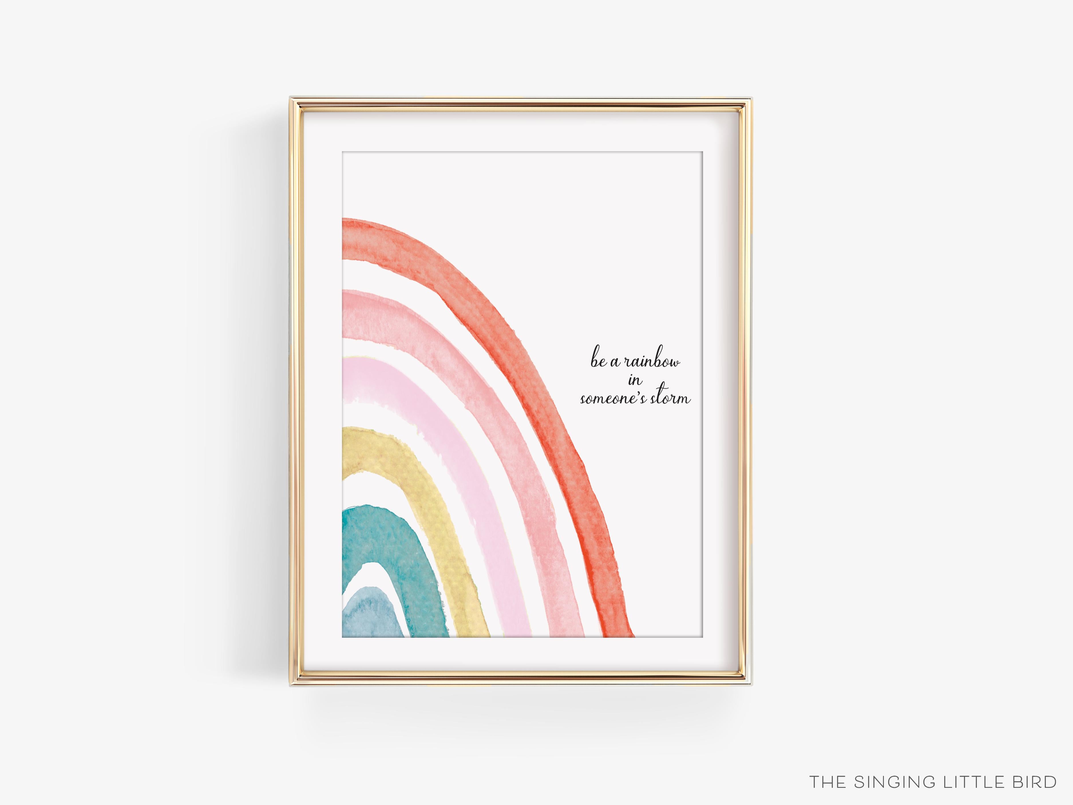 Boho Rainbow Quote Art Print-This watercolor art print features our hand-painted rainbow, printed in the USA on 120lb high quality art paper. This makes a great gift or wall decor for the boho lover in your life.-The Singing Little Bird