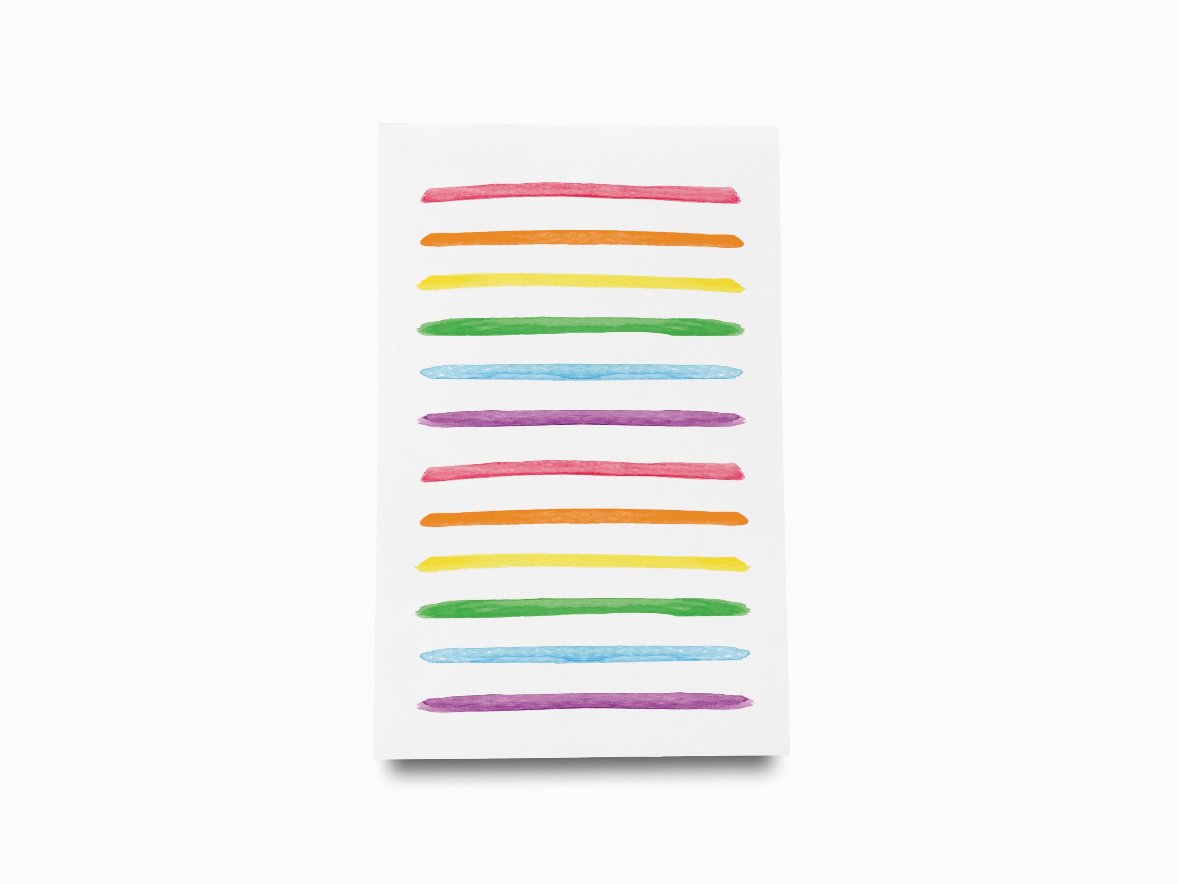 Bright Rainbow Notepad-These notepads feature our hand-painted watercolor rainbow, printed in the USA on a beautiful smooth stock. You choose which size you want (or bundled together for a beautiful gift set) and makes a great gift for the checklist and rainbow lover in your life.-The Singing Little Bird