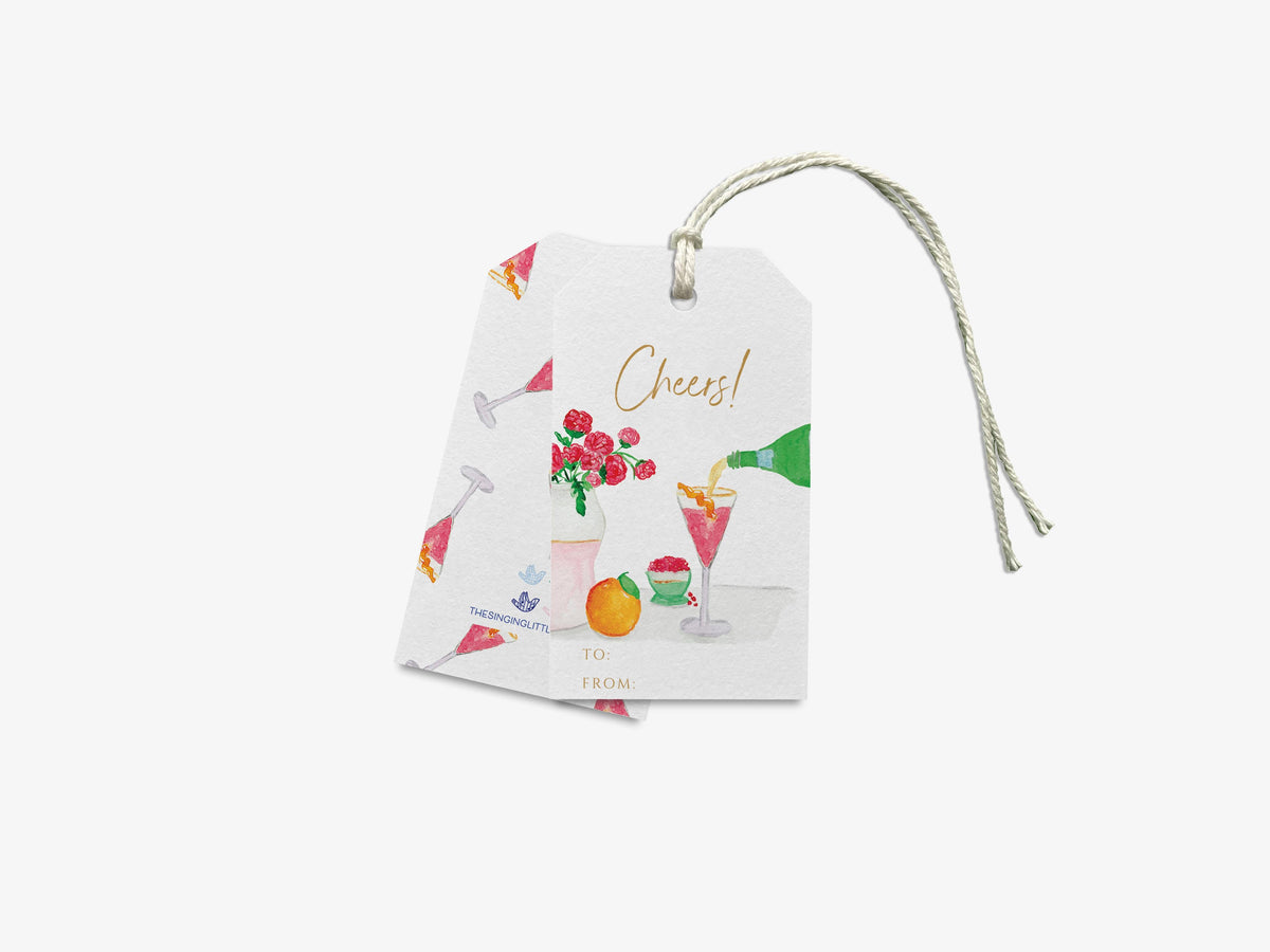 Cocktail Scene Cheers Gift Tags [Set of 8] | Liesel Anne Studios