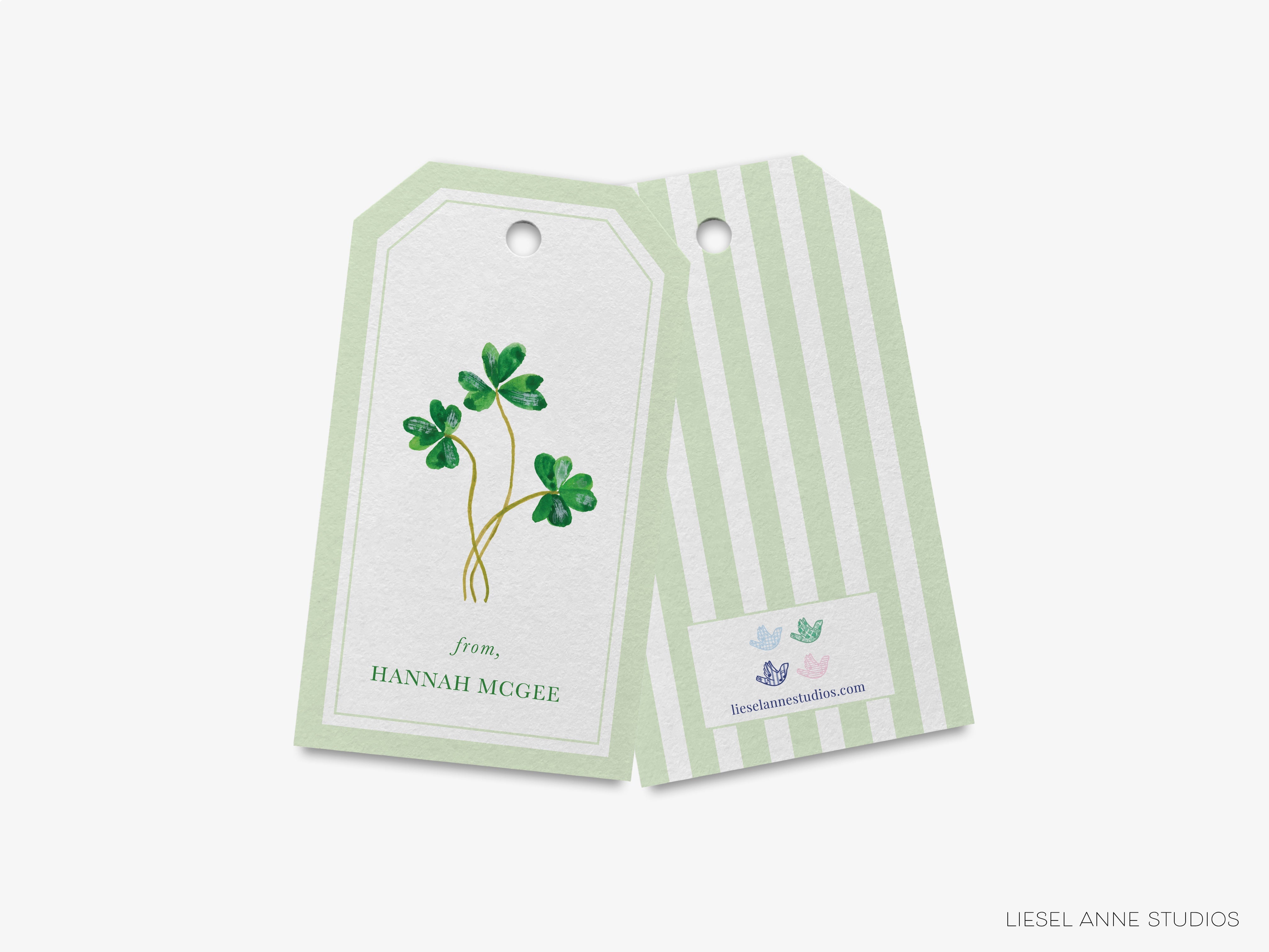 Personalized Shamrock Gift Tags
