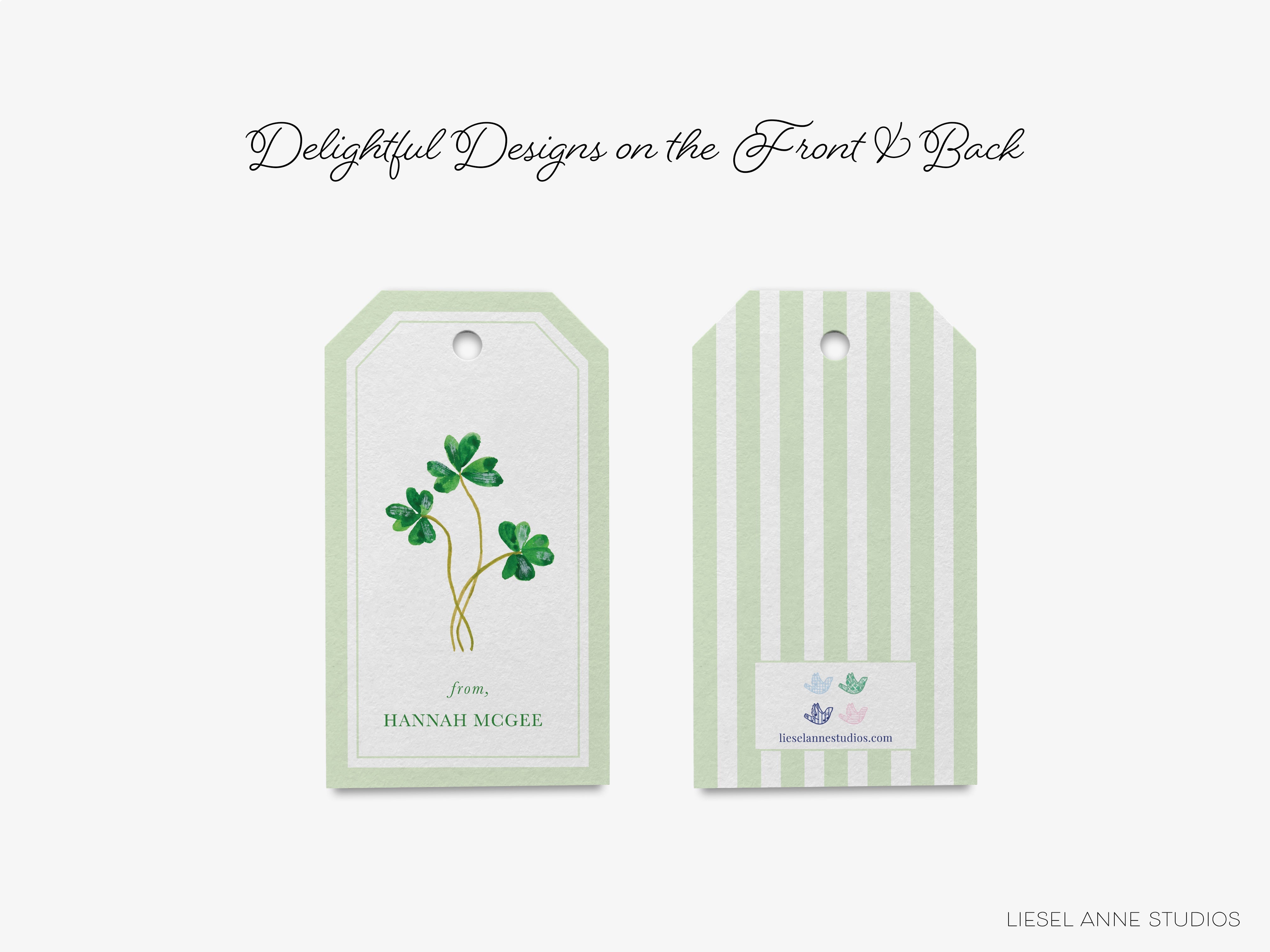 Personalized Shamrock Gift Tags