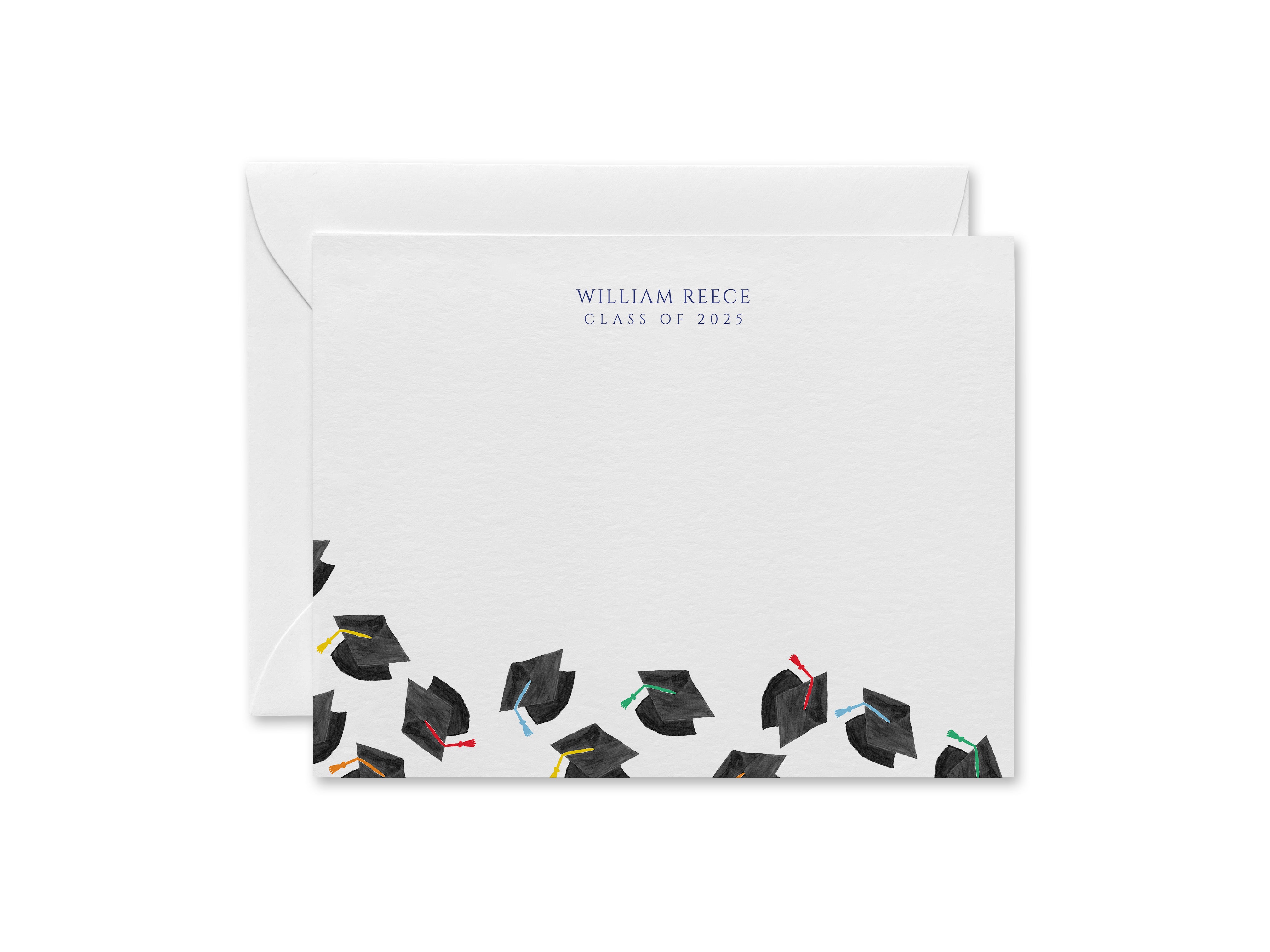 Colorful Graduation Caps Flat Notes