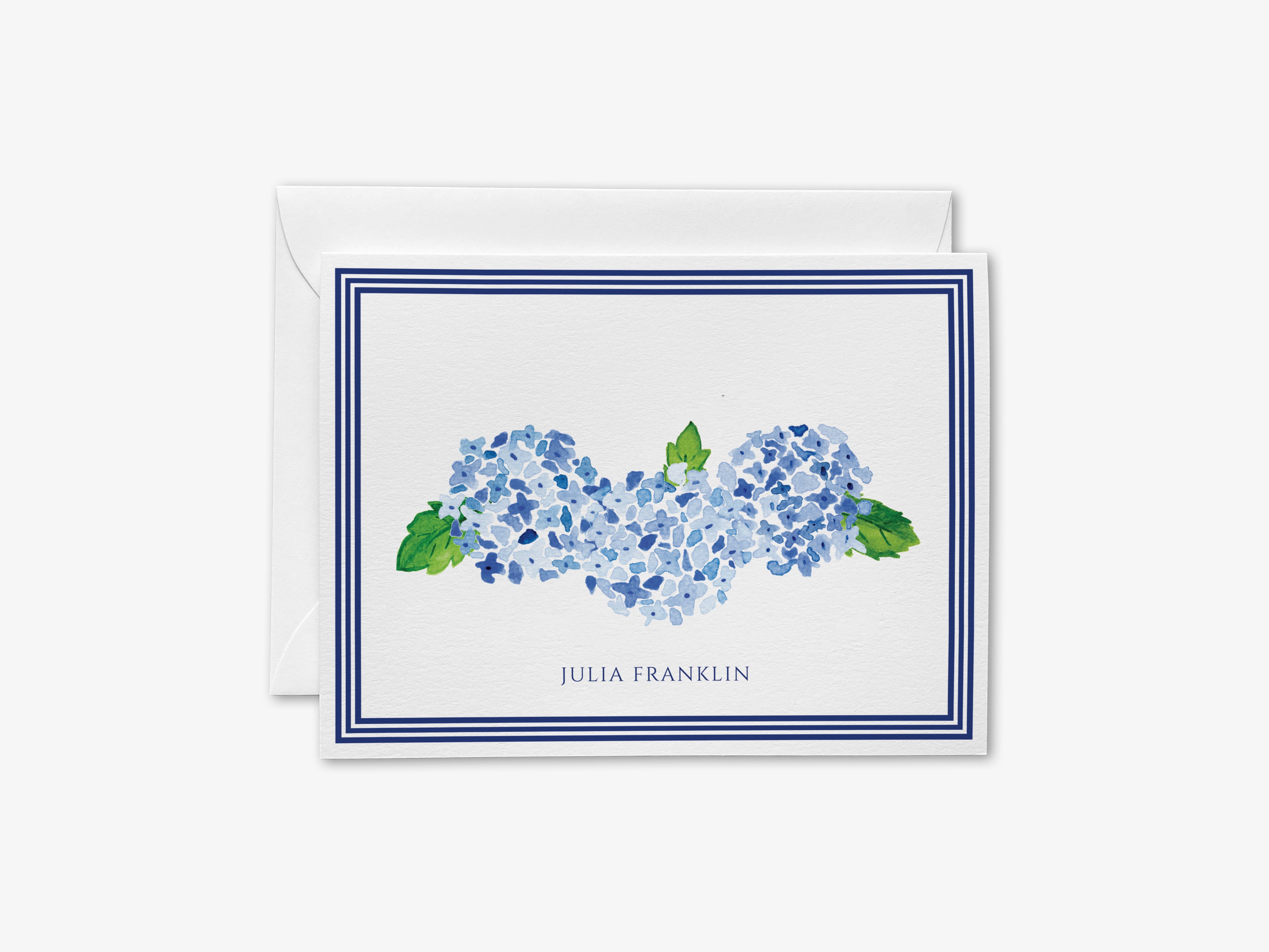Personalized Hydrangea Greeting Cards