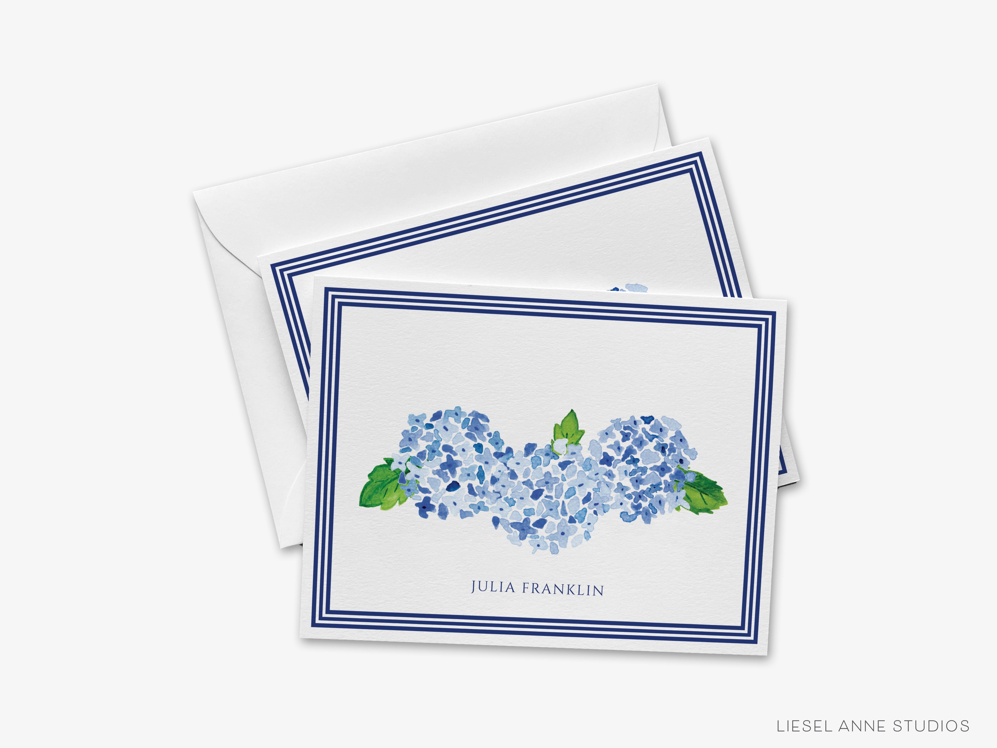 Personalized Hydrangea Greeting Cards