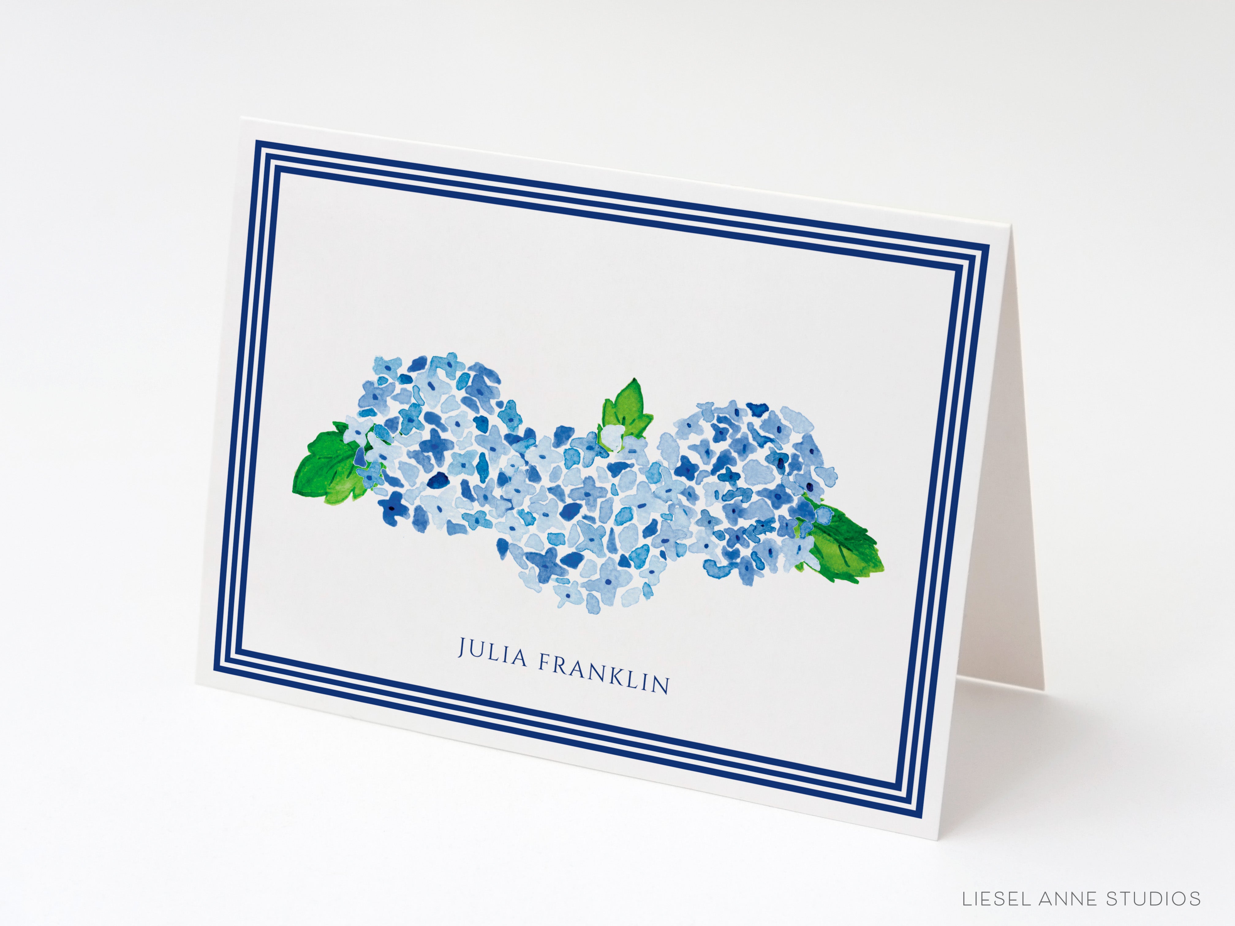 Personalized Hydrangea Greeting Cards