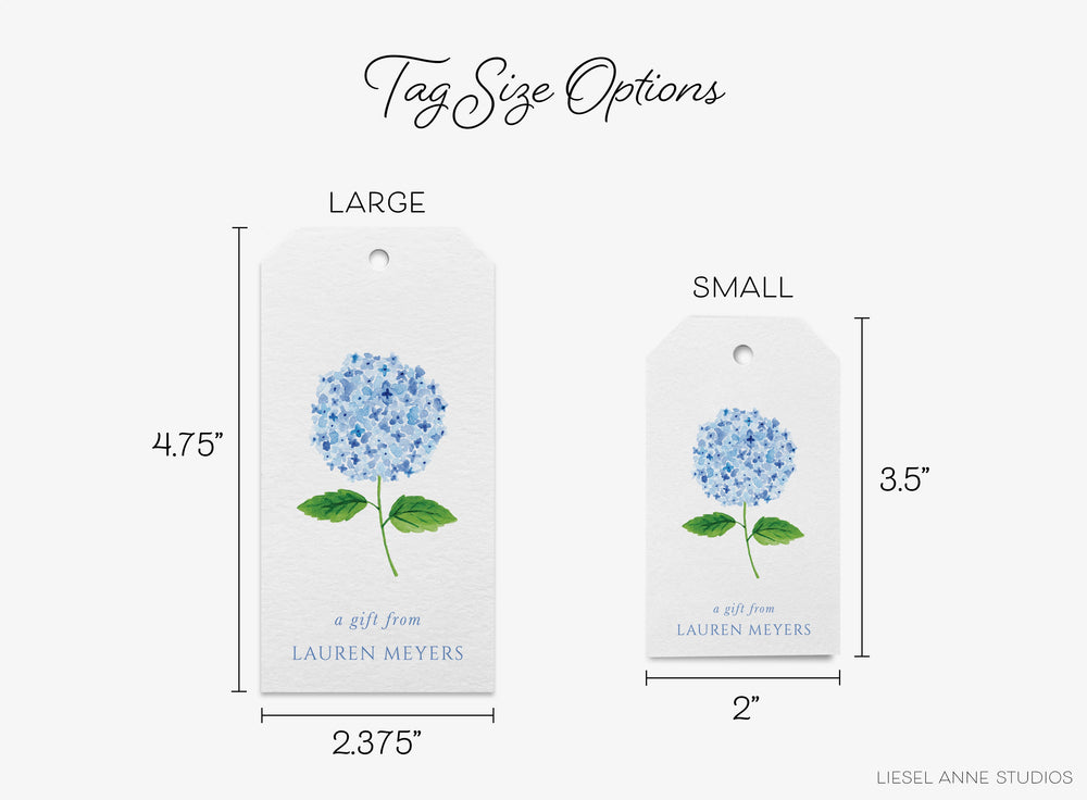 Personalized Hydrangea Gift Tags | Liesel Anne Studios