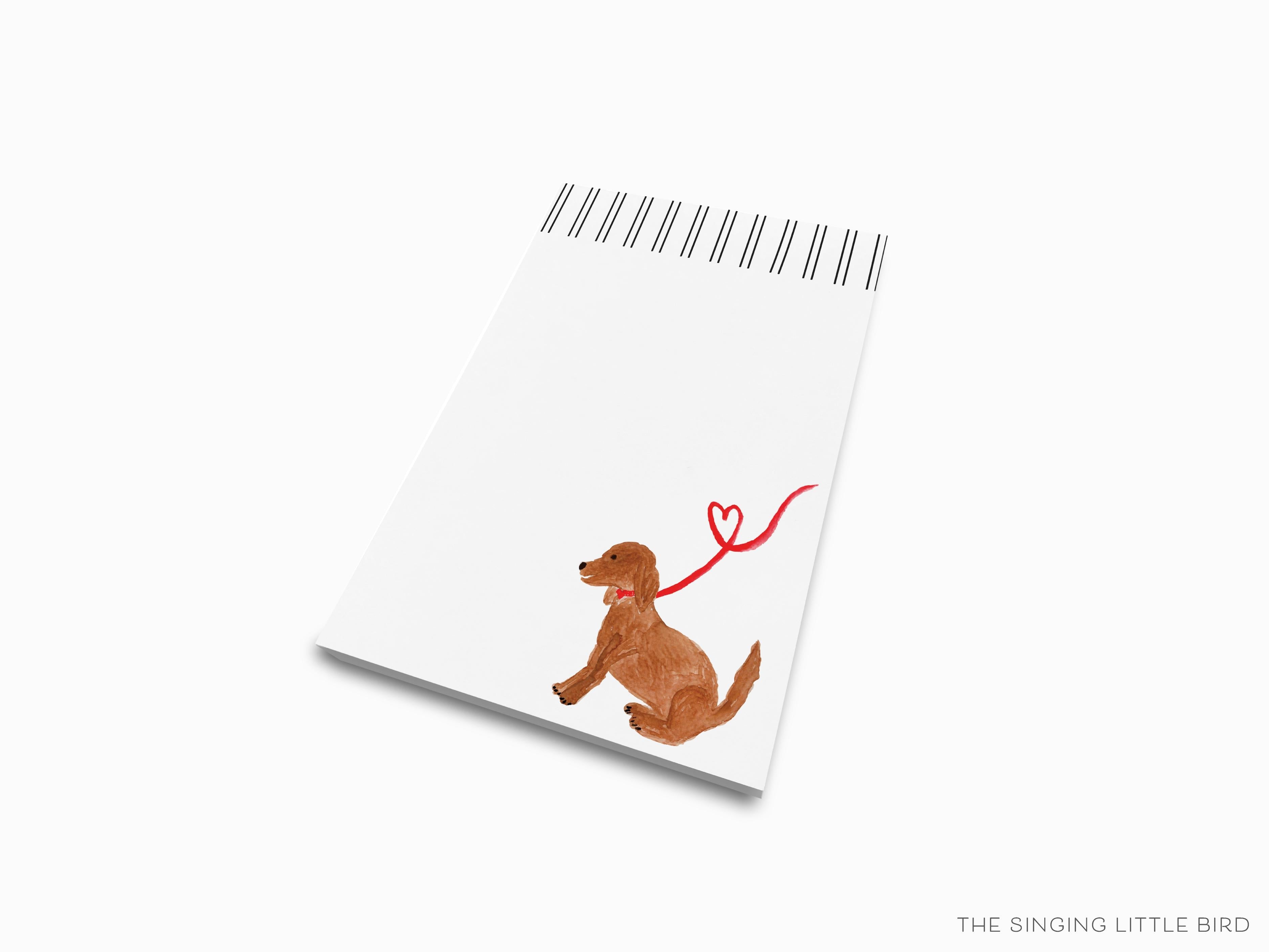 Dog Lover Notepad-These notepads feature our hand-painted watercolor dog, printed in the USA on a beautiful smooth stock. You choose which size you want (or bundled together for a beautiful gift set) and makes a great gift for the checklist and dog lover in your life.-The Singing Little Bird