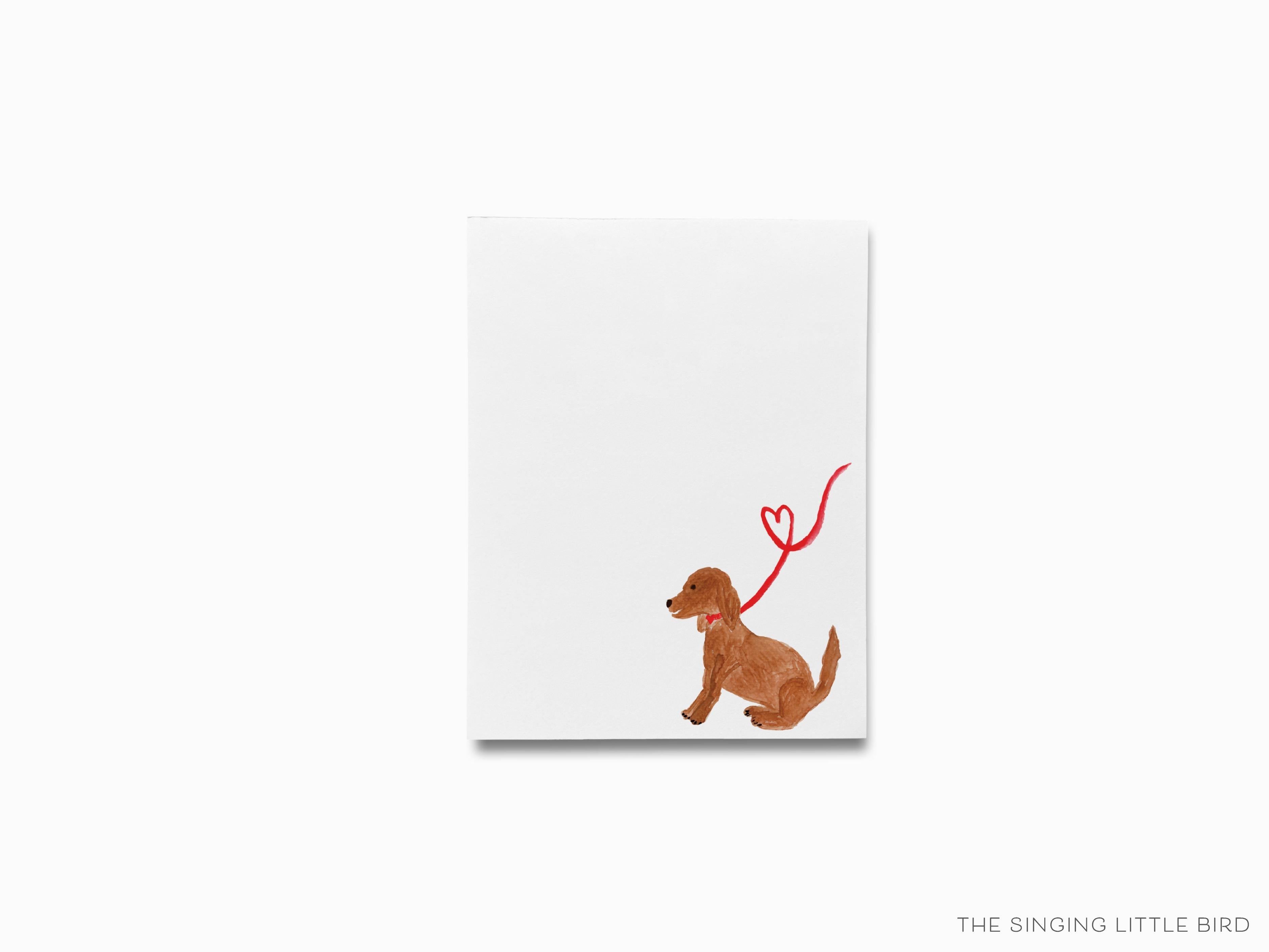 Dog Lover Notepad-These notepads feature our hand-painted watercolor dog, printed in the USA on a beautiful smooth stock. You choose which size you want (or bundled together for a beautiful gift set) and makes a great gift for the checklist and dog lover in your life.-The Singing Little Bird
