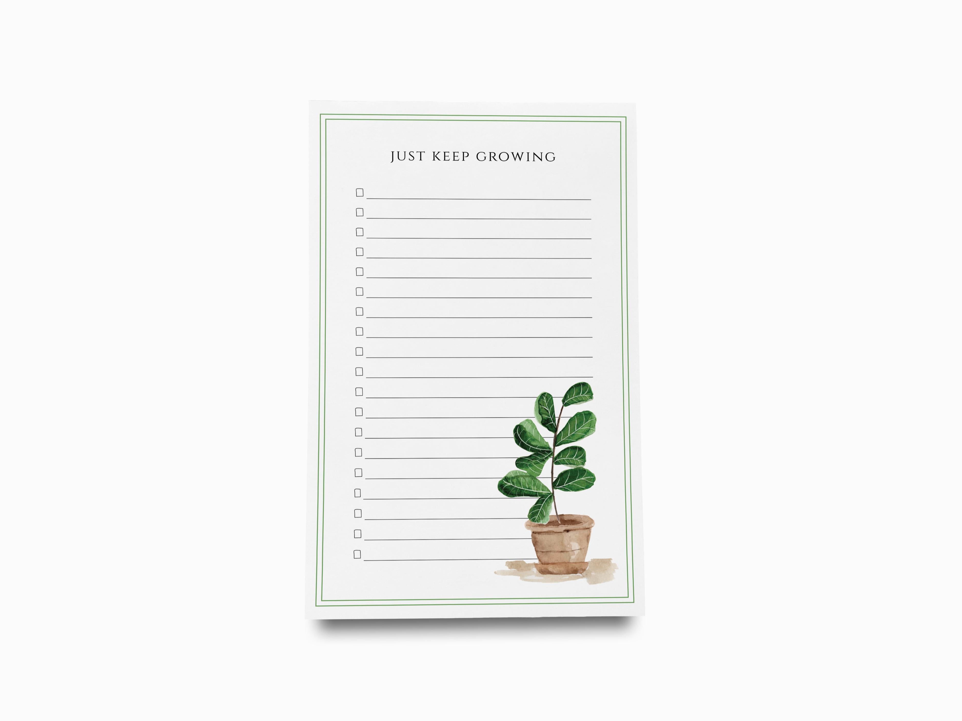 Fiddle Leaf Fig Notepad-These notepads feature our hand-painted watercolor fiddle leaf fig, printed in the USA on a beautiful smooth stock. You choose which size you want (or bundled together for a beautiful gift set) and makes a great gift for the checklist and potted plant lover in your life.-The Singing Little Bird