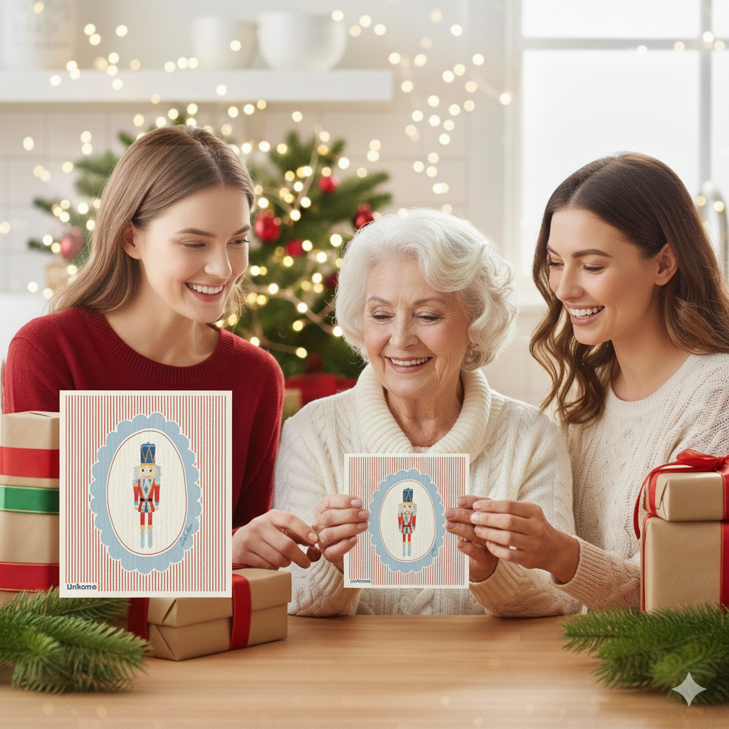 Holiday Nutcracker Collection Red Nutcrackers- Linhome x Liesel Anne Swedish Dishcloths - 1 Pack