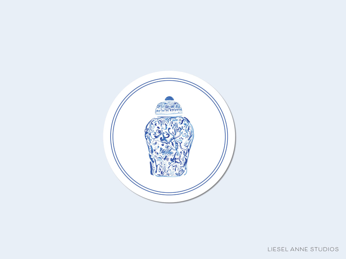 Ginger Jar Round Stickers | Liesel Anne Studios