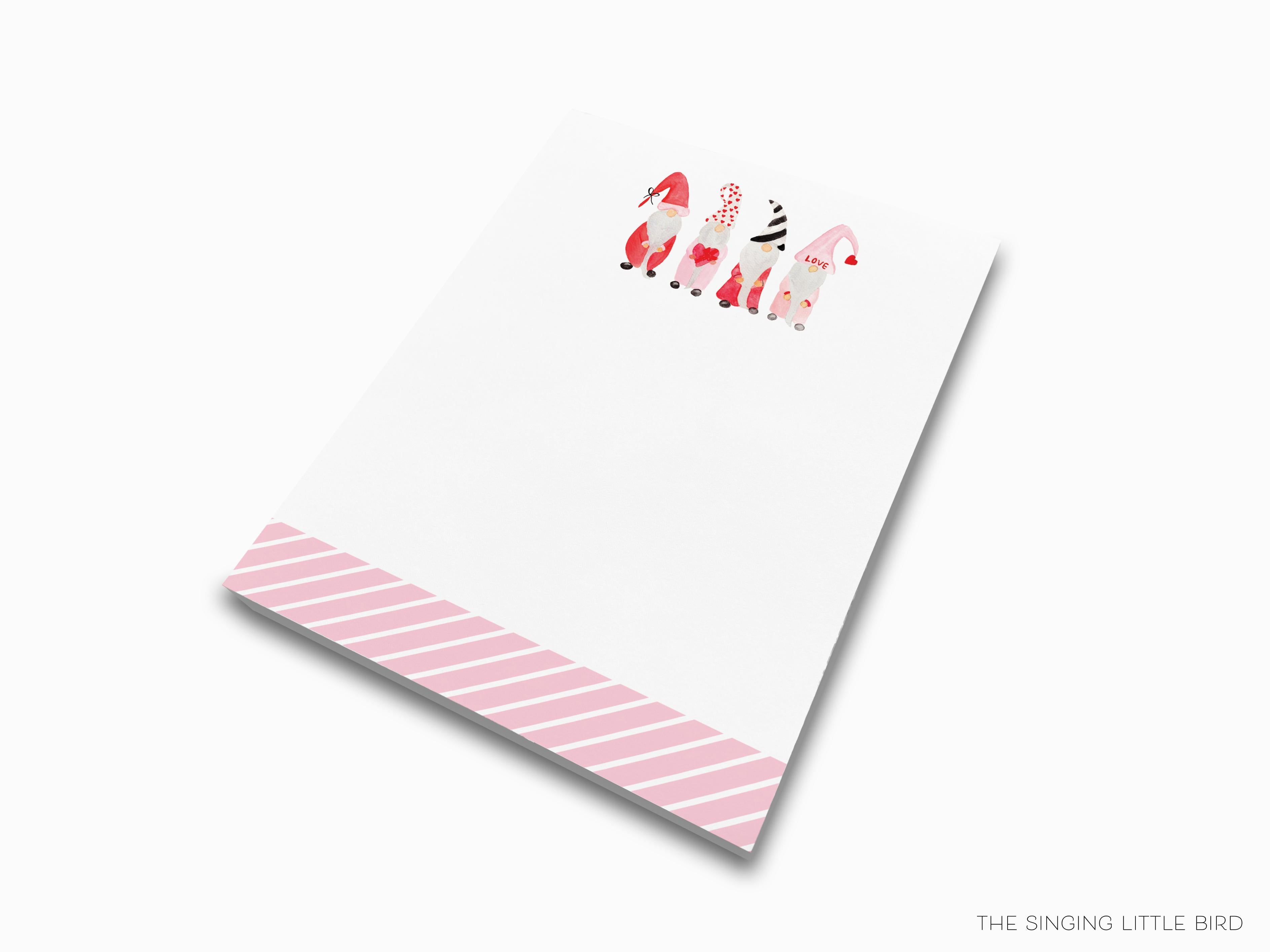 Gnome Lover Notepad-These notepads feature our hand-painted watercolor gnomes, printed in the USA on a beautiful smooth stock. You choose which size you want (or bundled together for a beautiful gift set) and makes a great gift for the checklist and gnome lover in your life.-The Singing Little Bird