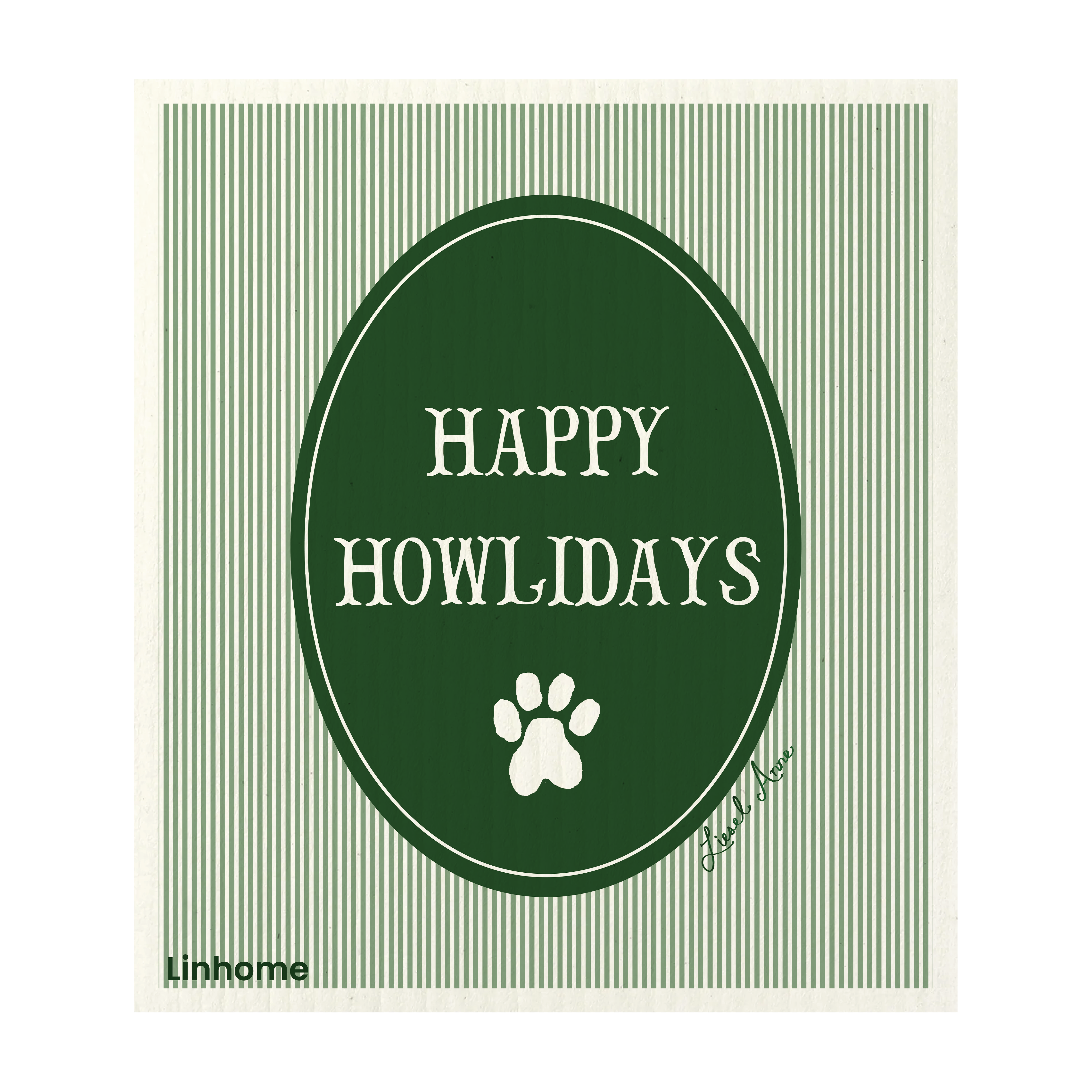 Holiday Paws Collection - Linhome x Liesel Anne Swedish Dishcloths - 4 Pack