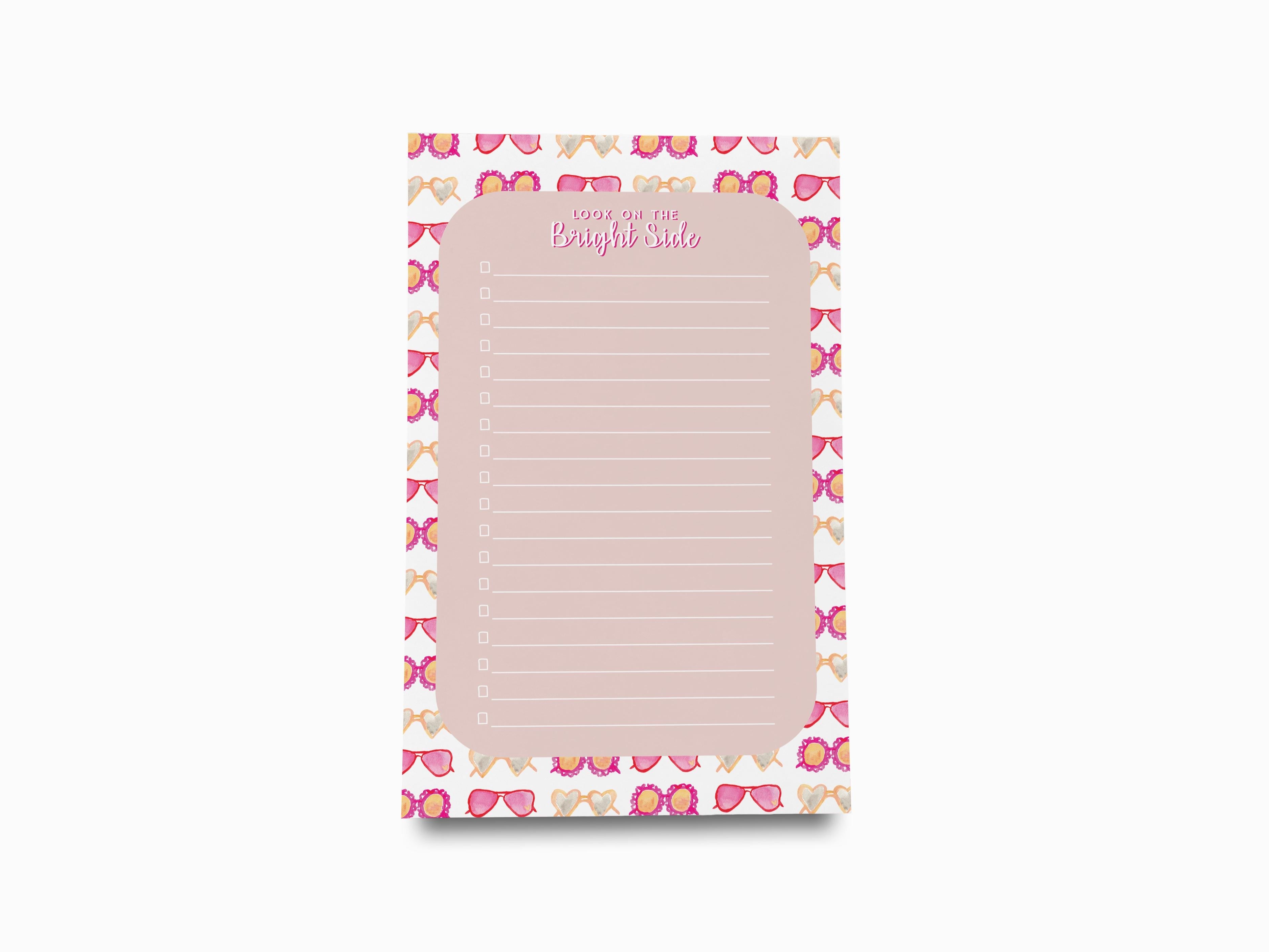 Heart Sunglasses Notepad-These notepads feature our hand-painted watercolor sunglasses, printed in the USA on a beautiful smooth stock. You choose which size you want (or bundled together for a beautiful gift set) and makes a great gift for the checklist and sunny lover in your life.-The Singing Little Bird