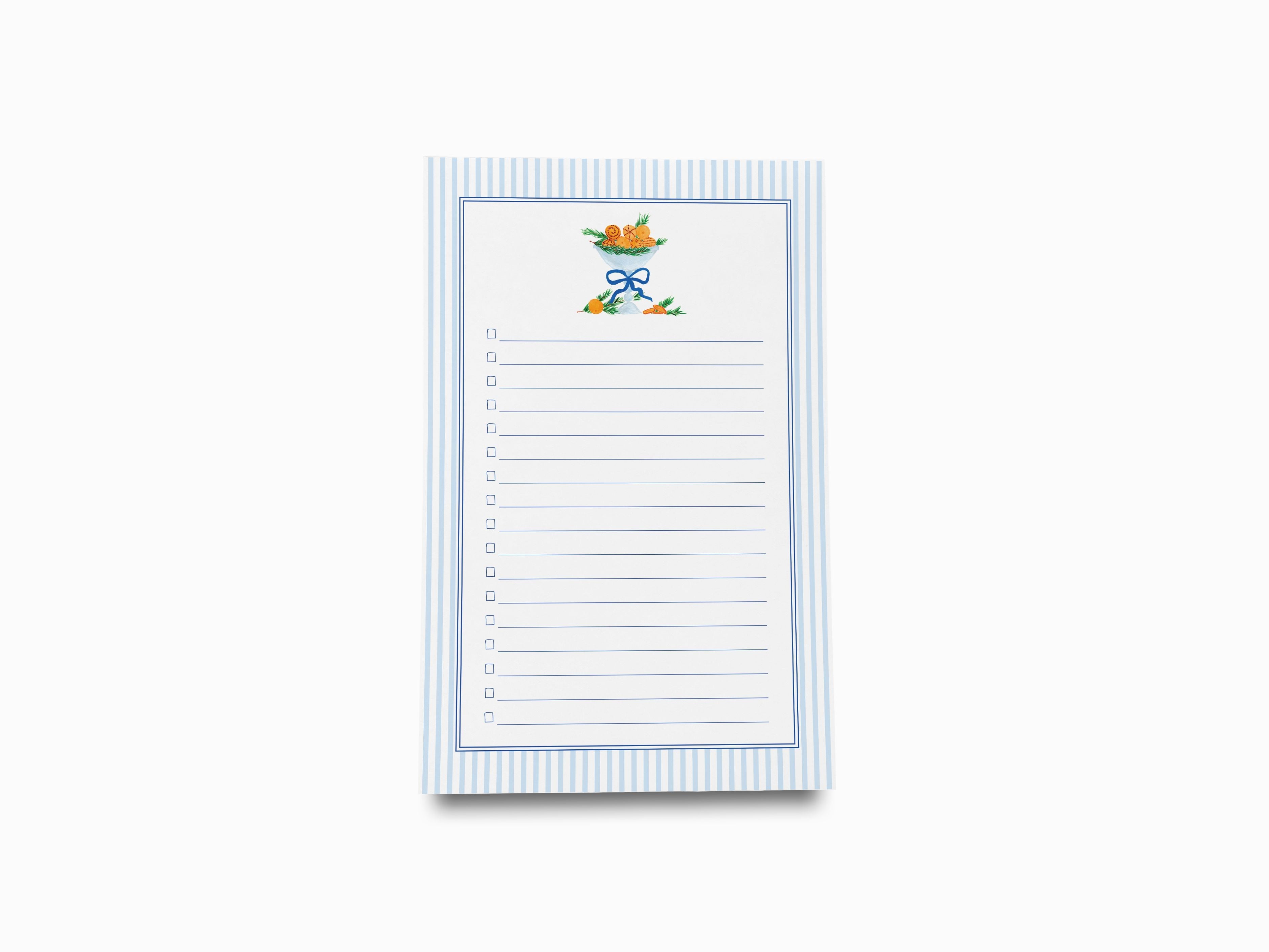 Holiday Orange Bowl Notepads-These notepads feature our hand-painted watercolor Holiday Orange Bowl, printed in the USA on a beautiful smooth stock. You choose which size you want (or bundled together for a beautiful gift set) and makes a great gift for the checklist and pomander lover in your life.-The Singing Little Bird