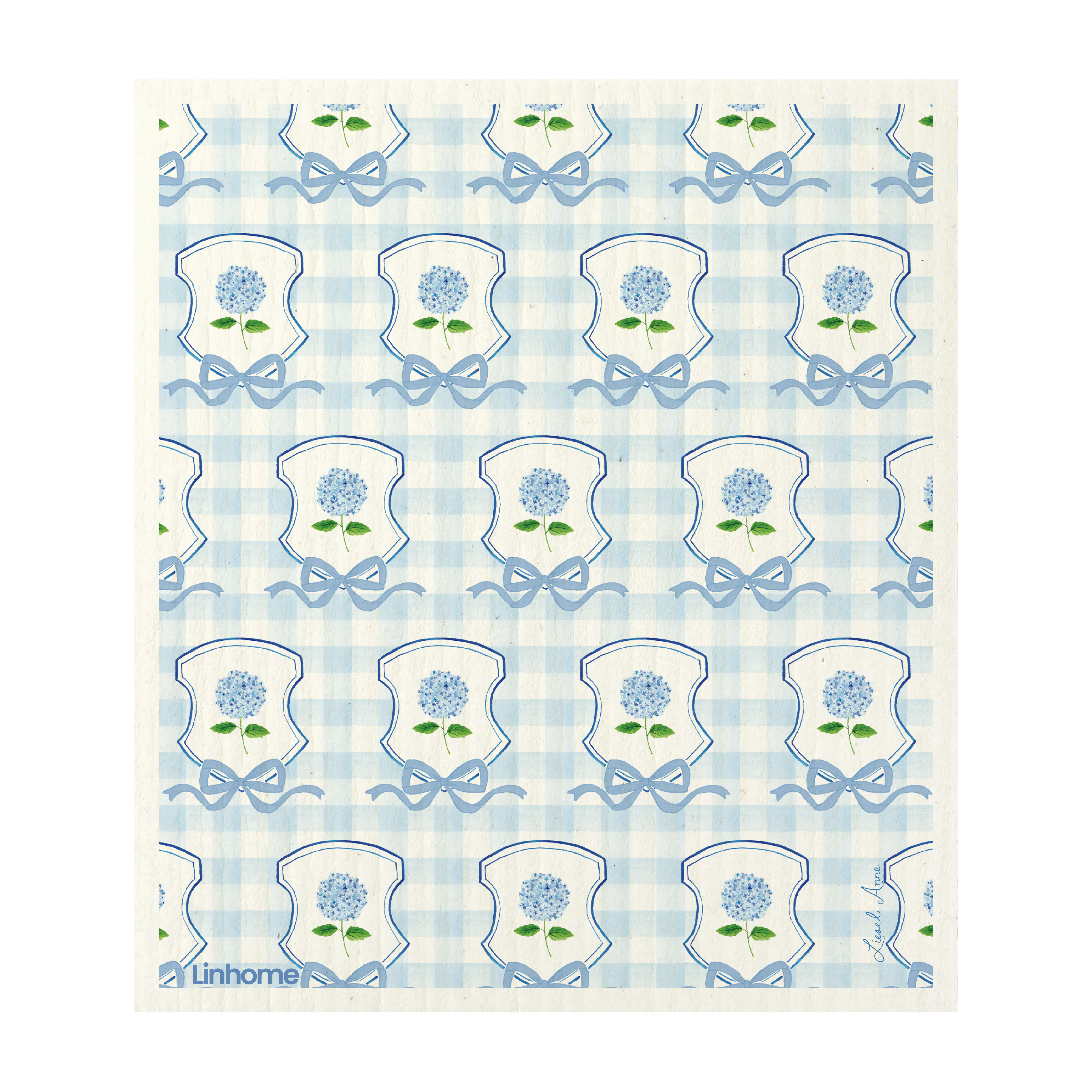 Blue Hydrangea – Linhome x Liesel Anne Swedish Dishcloths (4 Pack)