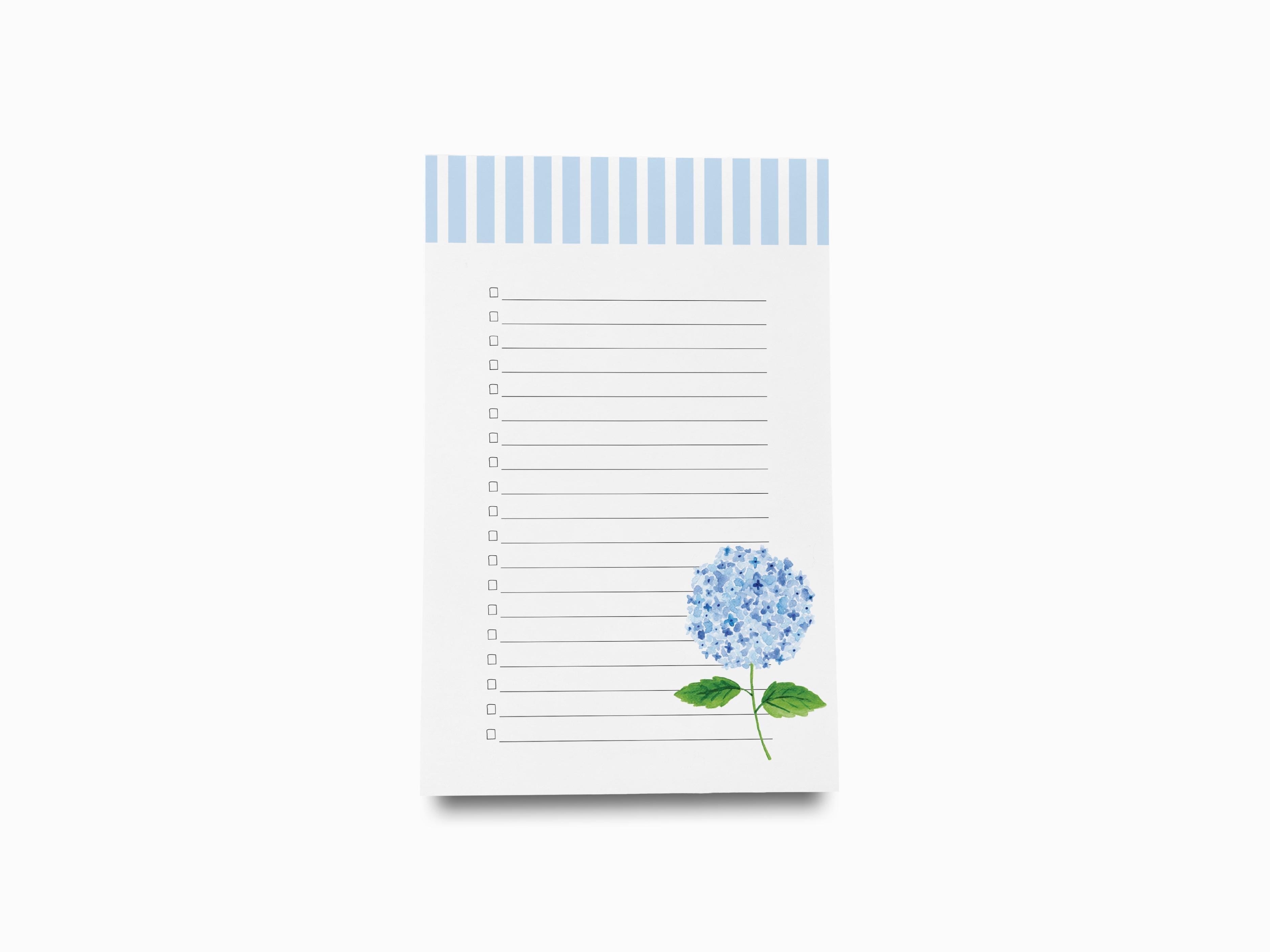 Hydrangea Notepad-These notepads feature our hand-painted watercolor Hydrangea, printed in the USA on a beautiful smooth stock. You choose which size you want (or bundled together for a beautiful gift set) and makes a great gift for the checklist and floral lover in your life.-The Singing Little Bird