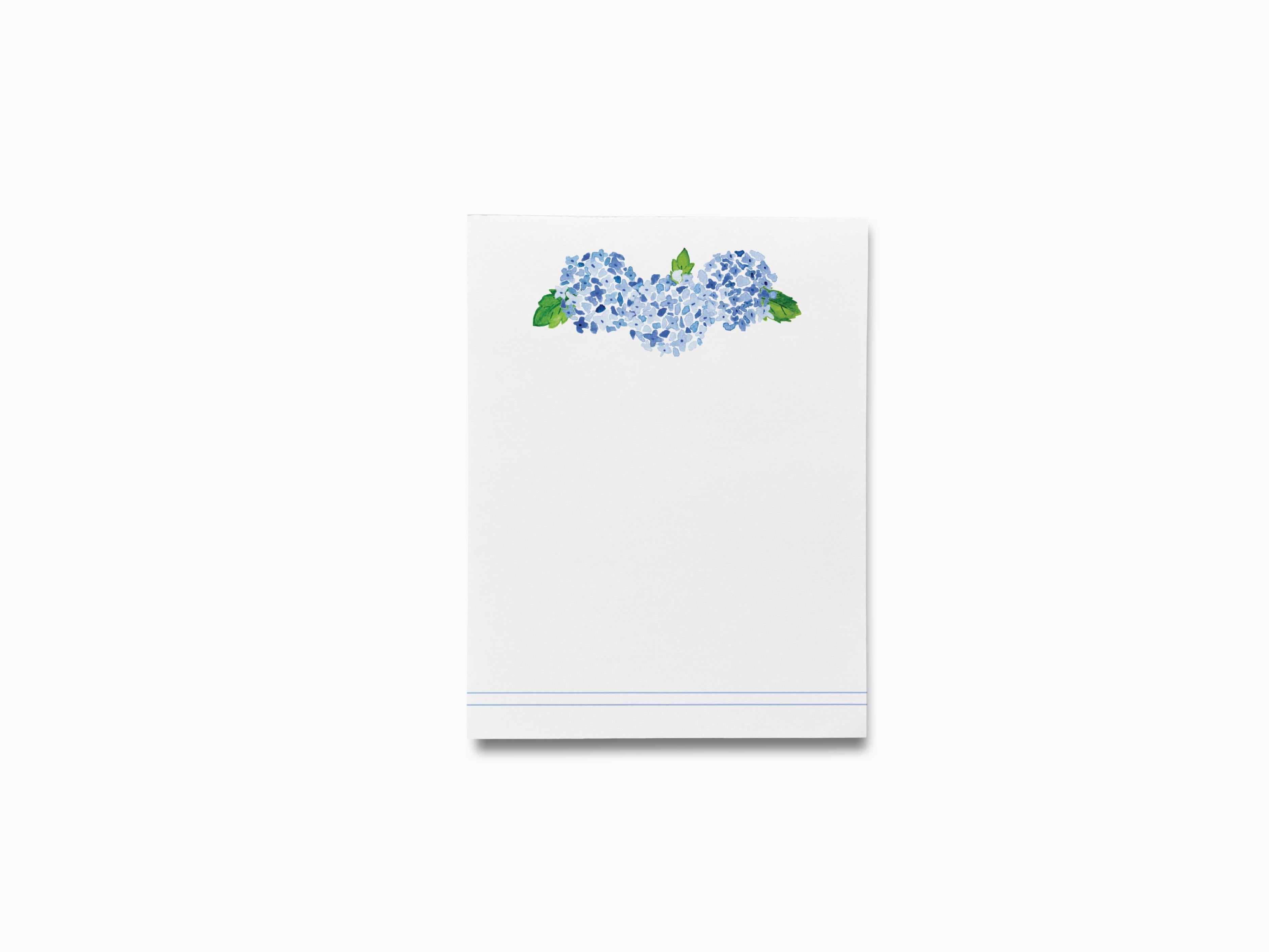 Hydrangea Notepad-These notepads feature our hand-painted watercolor Hydrangea, printed in the USA on a beautiful smooth stock. You choose which size you want (or bundled together for a beautiful gift set) and makes a great gift for the checklist and floral lover in your life.-The Singing Little Bird