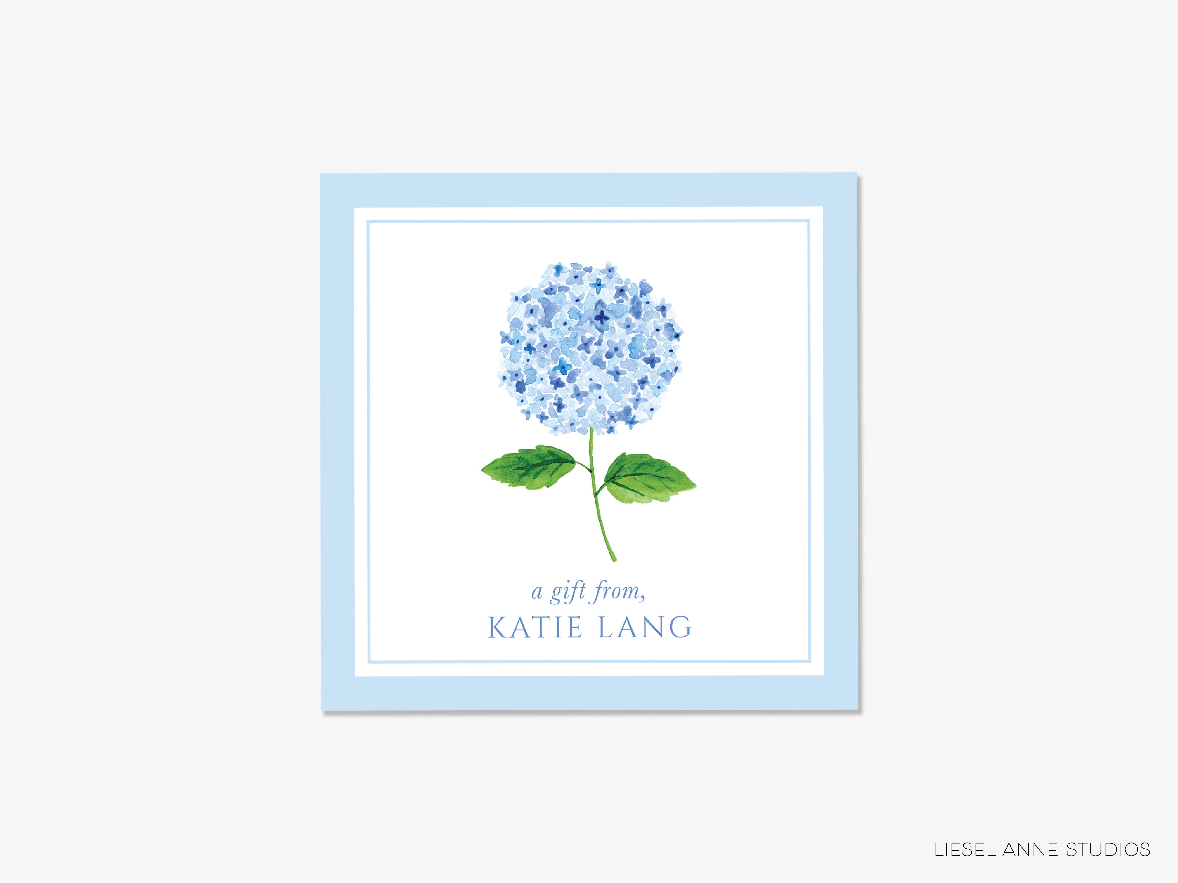 Hydrangea Personalized Gift Stickers
