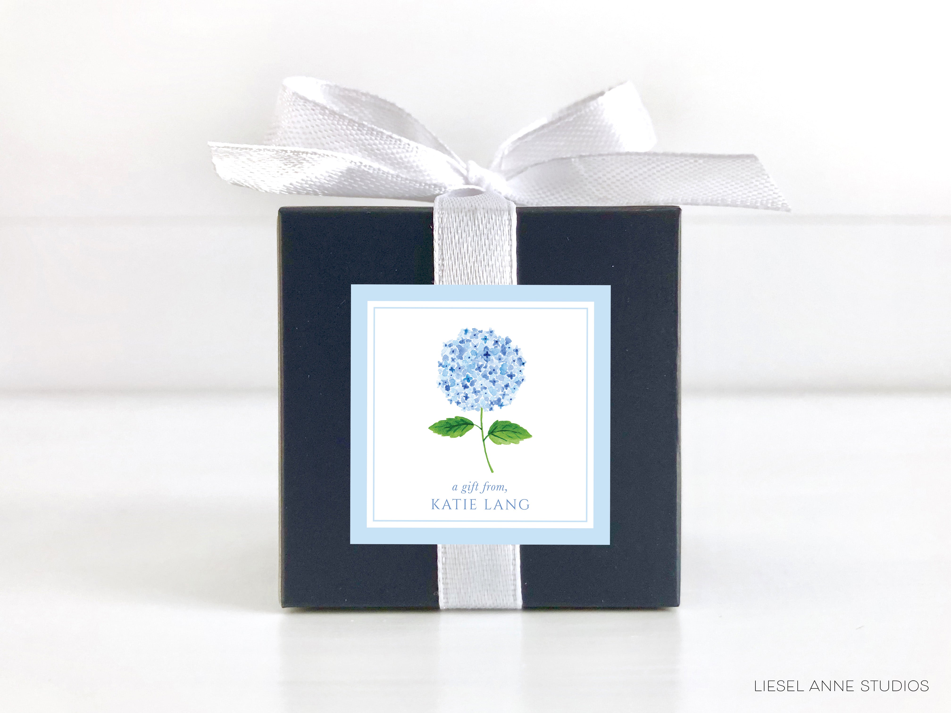 Hydrangea Personalized Gift Stickers
