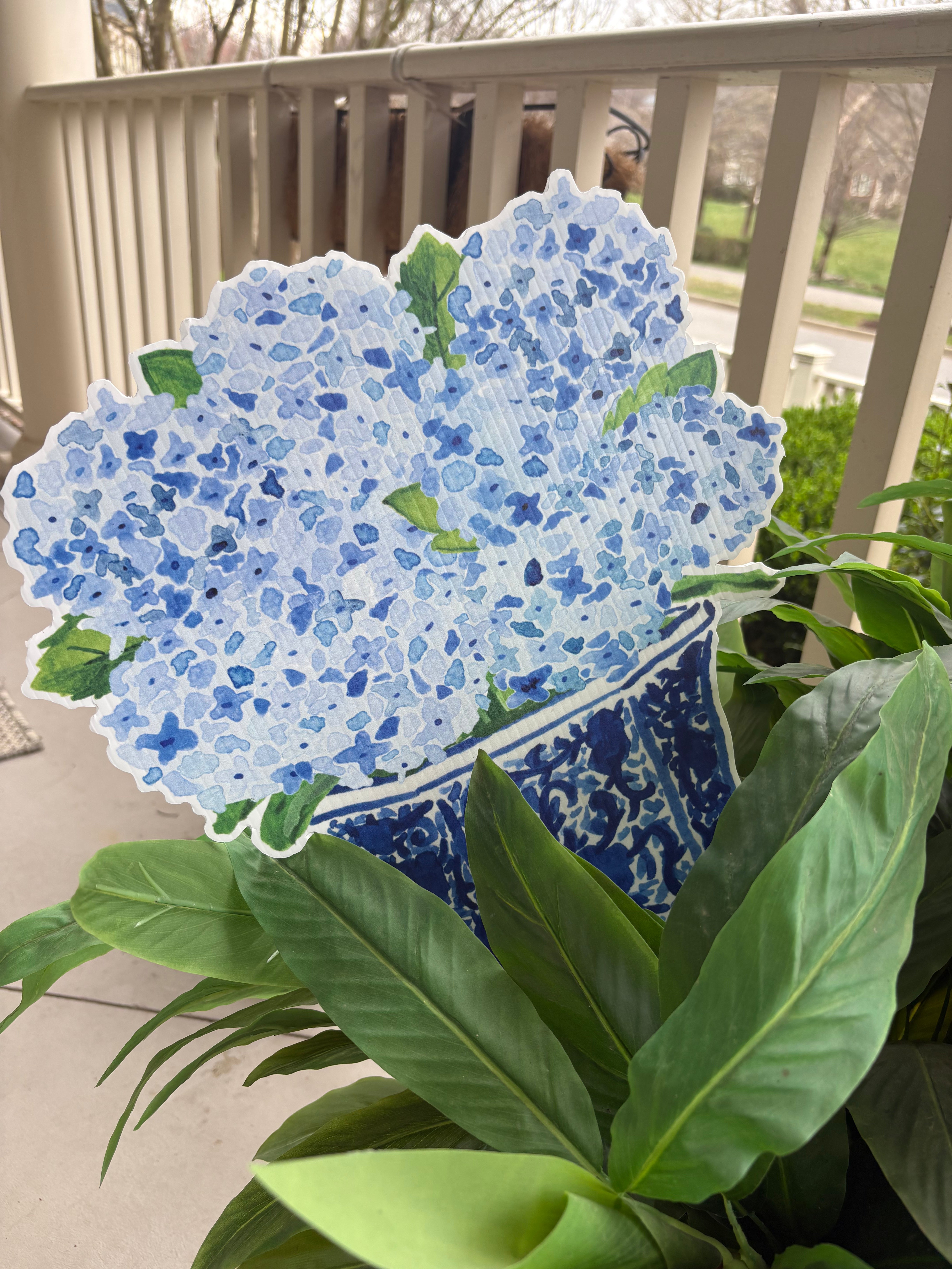 Summer Hydrangea Pot Stake
