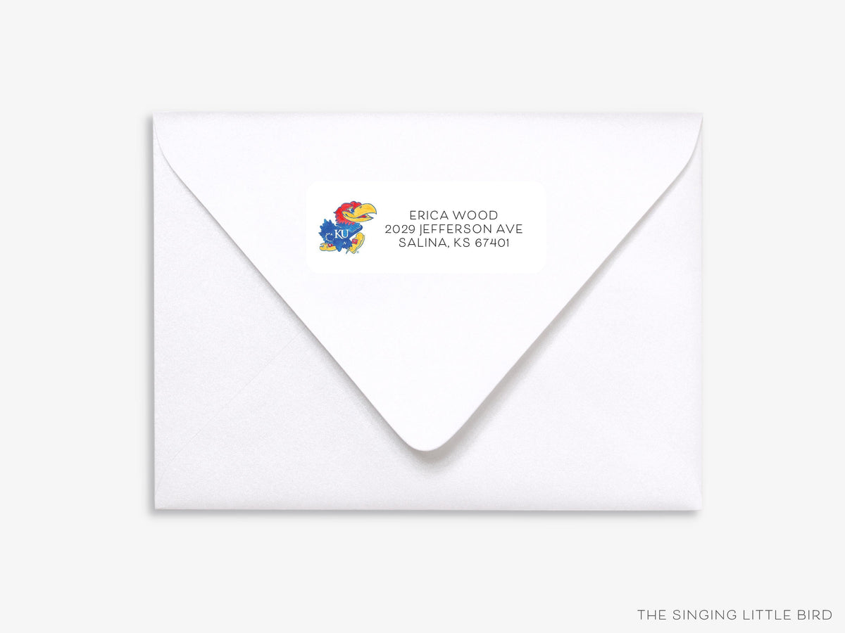 Kansas Jayhawk Return Address Labels | Liesel Anne Studios