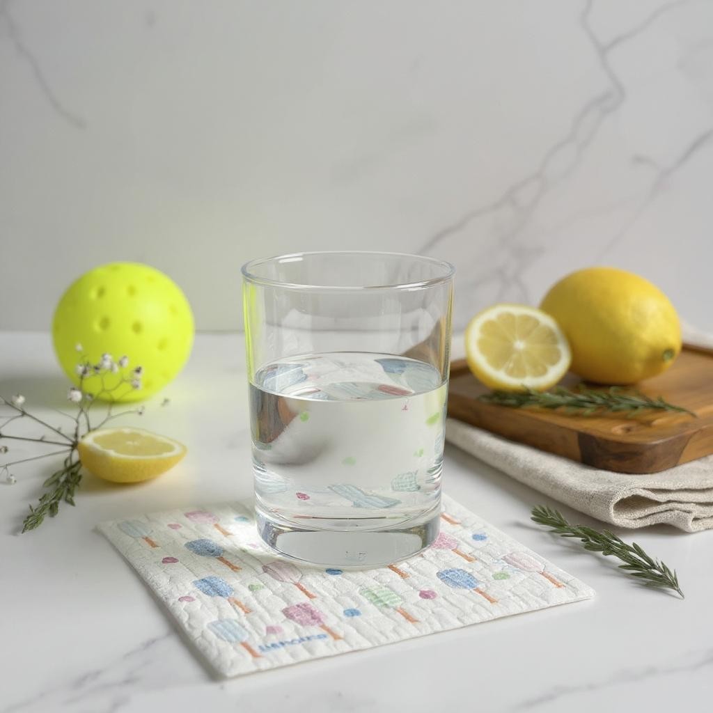 In the Kitchen  Pickleball Swedish Dishcloths– Linhome x Liesel Anne Collection- Pink & Blue - 1 Pack