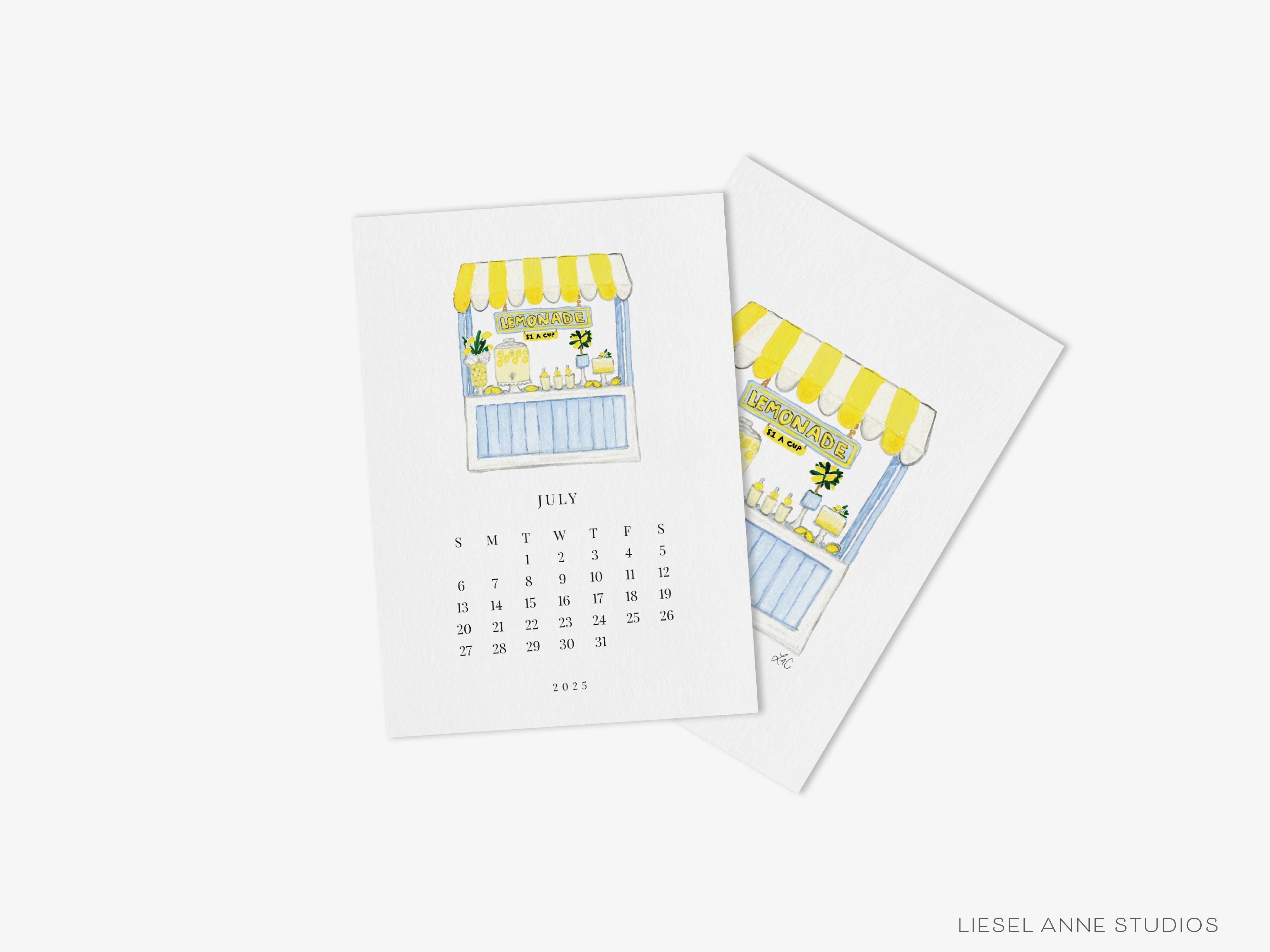 Little Joys 2024-2025 Academic Year Desk Calendar-These calendars feature different hand-painted watercolor art prints for each month, printed in the USA on a beautiful high quality 120lb paper with an eggshell finish. They come with beautifully designed backs that can be used as art prints and make a great gift for the desktop calendar lover in your life.-The Singing Little Bird