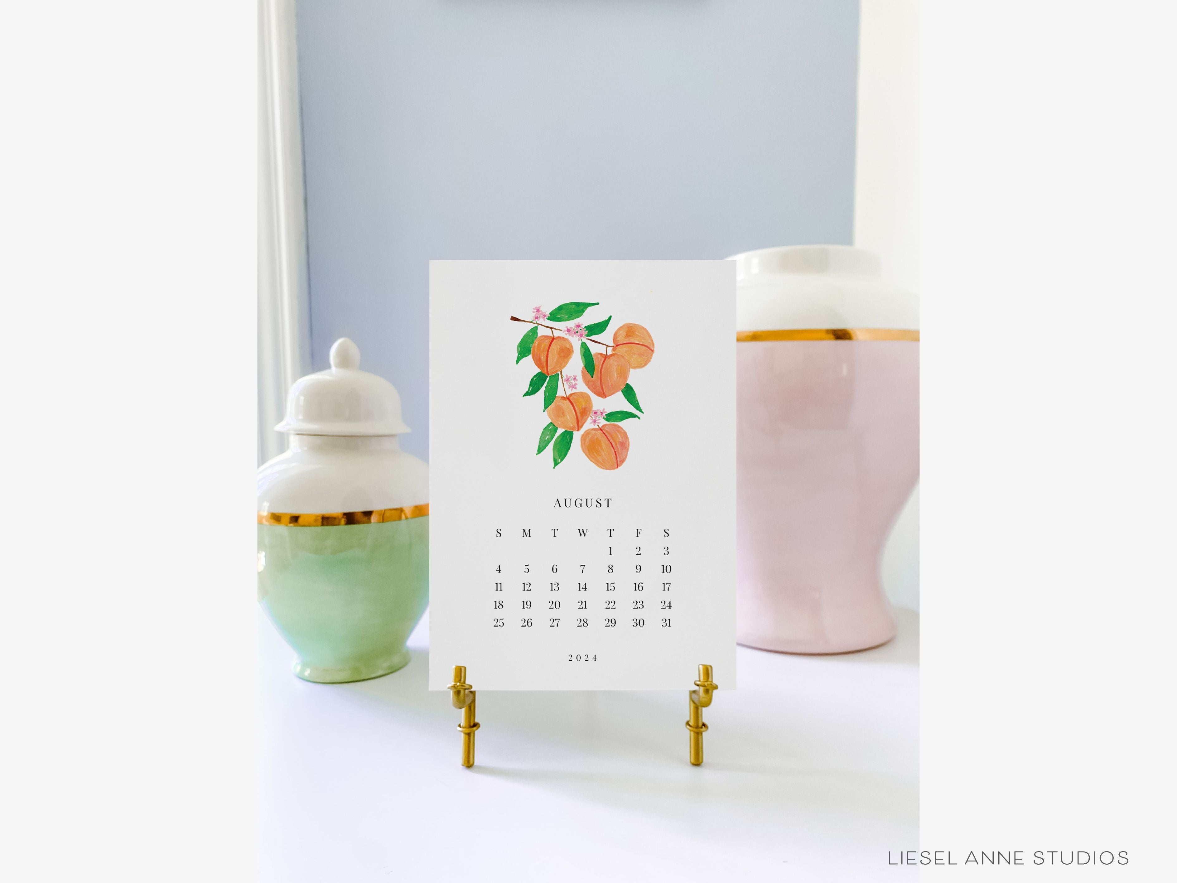 Little Joys 2024-2025 Academic Year Desk Calendar-These calendars feature different hand-painted watercolor art prints for each month, printed in the USA on a beautiful high quality 120lb paper with an eggshell finish. They come with beautifully designed backs that can be used as art prints and make a great gift for the desktop calendar lover in your life.-The Singing Little Bird