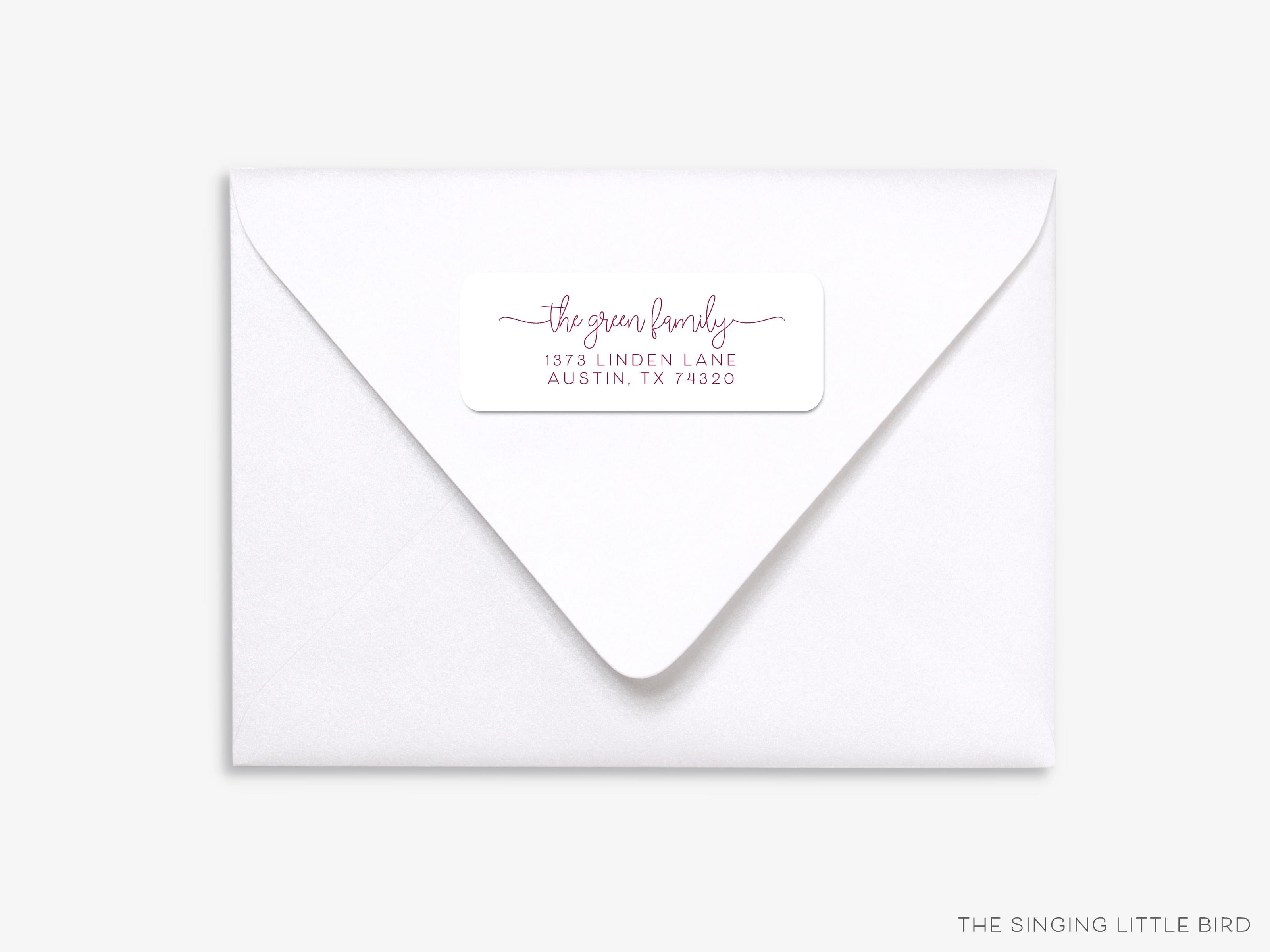 Modern Script Return Address Labels | Liesel Anne Studios