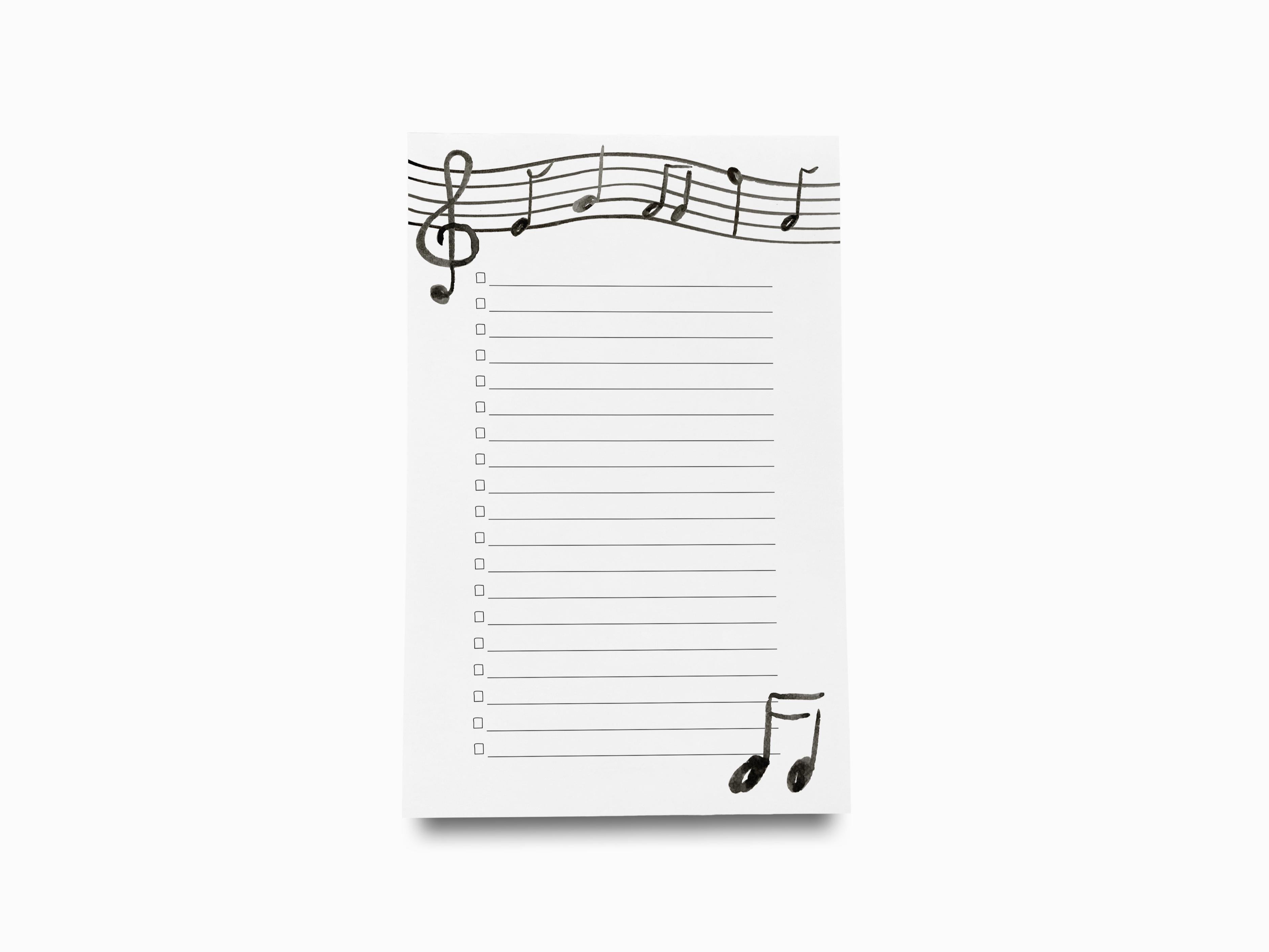 Music Lover Notepad-These notepads feature our hand-painted watercolor music notes, printed in the USA on a beautiful smooth stock. You choose which size you want (or bundled together for a beautiful gift set) and makes a great gift for the checklist and music lover in your life.-The Singing Little Bird